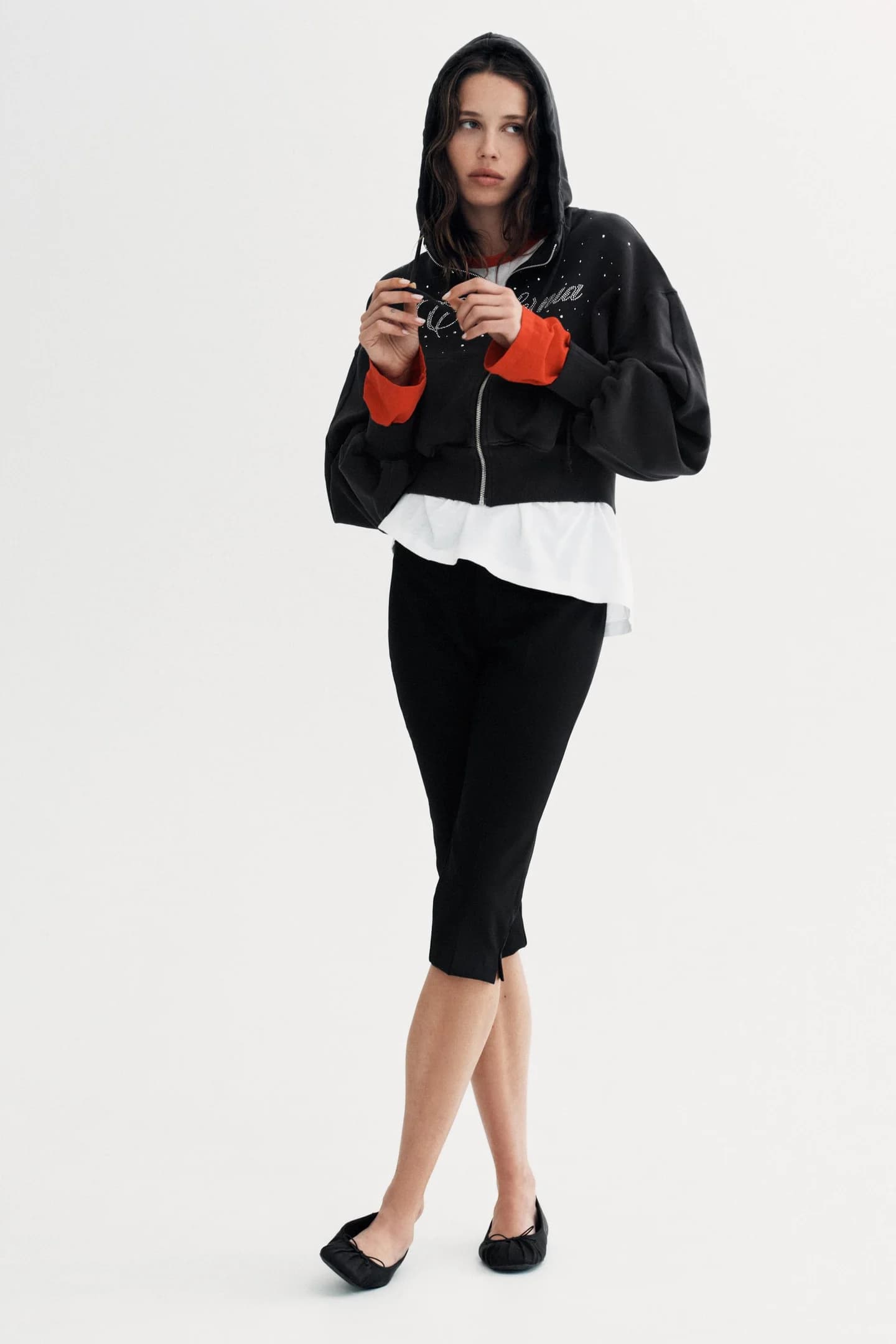 СВИТШОТ С НАДПИСЬЮ С БЛЕСТЯЩЕЙ ОТДЕЛКОЙ - фото 3