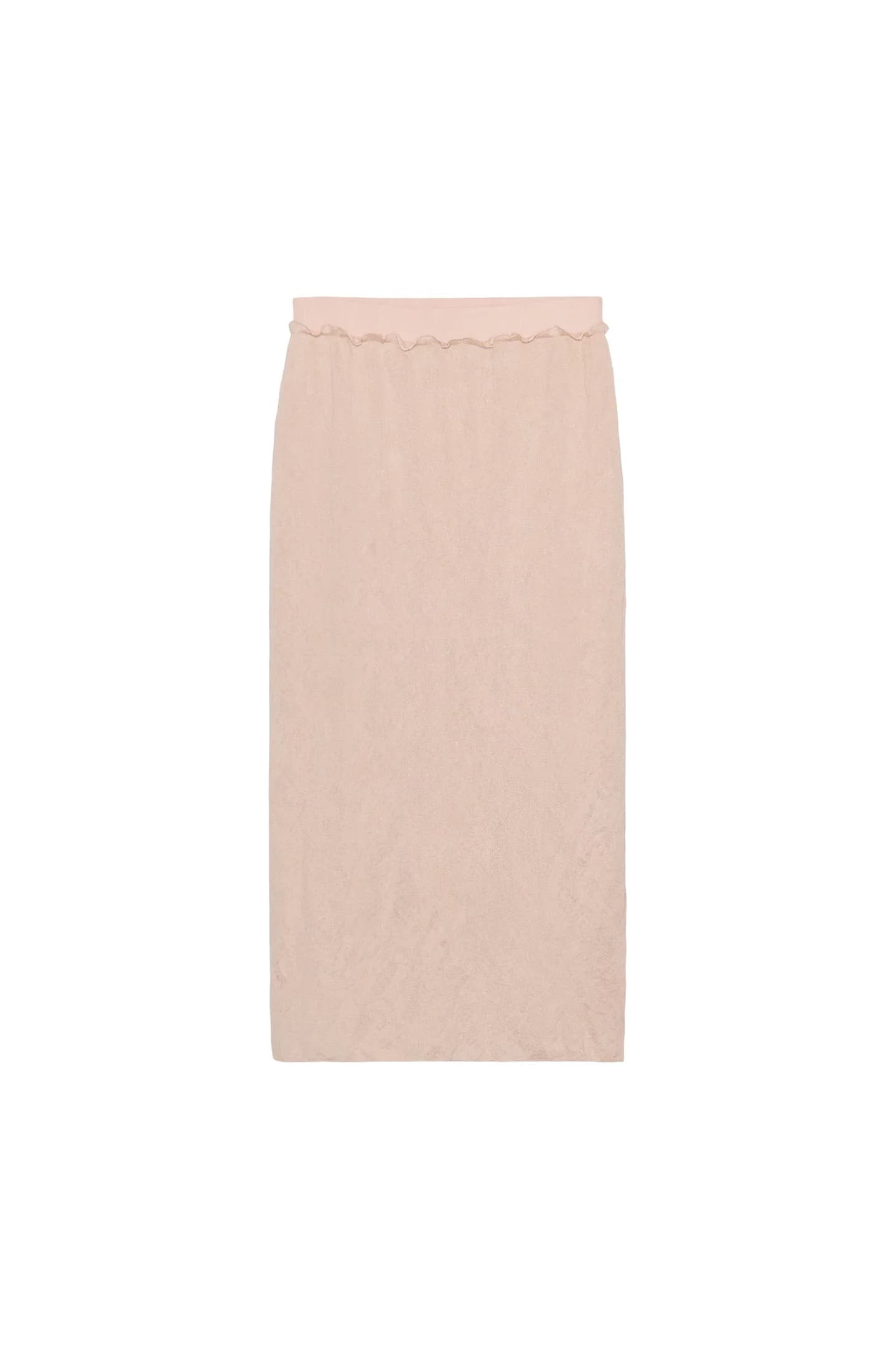 ТРИКОТАЖНАЯ ЮБКА МИДИ С СОЗДАННЫМ ЭФФЕКТОМ - фото 3