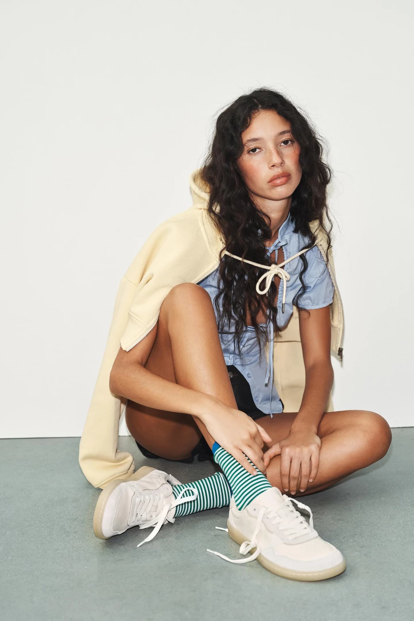 КОЖАНЫЕ КРОССОВКИ BAREFOOT ИЗ КОМБИНИРОВАННЫХ МАТЕРИАЛОВ - фото 2