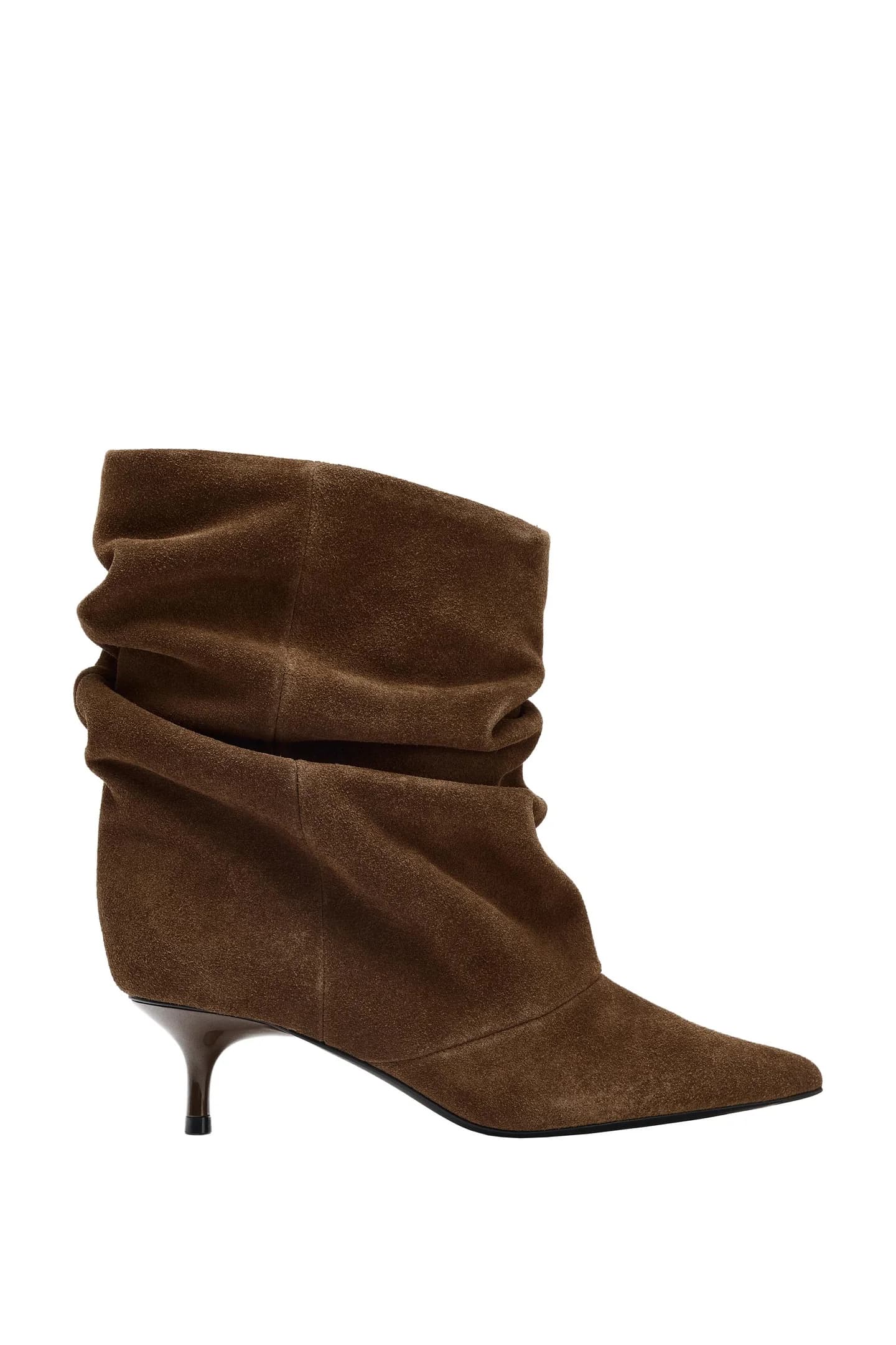 Ботильоны из спилка с рюшами - фото 3