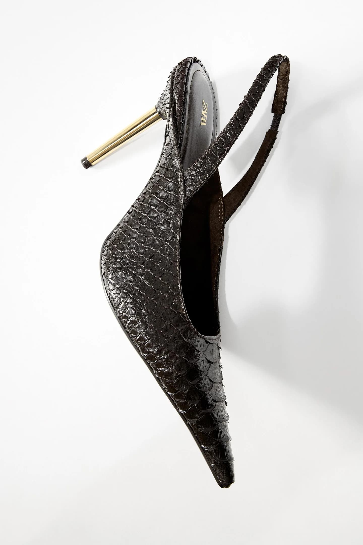 ТУФЛИ НА ОТКРЫТОМ КАБЛУКЕ С ТЕКСТУРОЙ