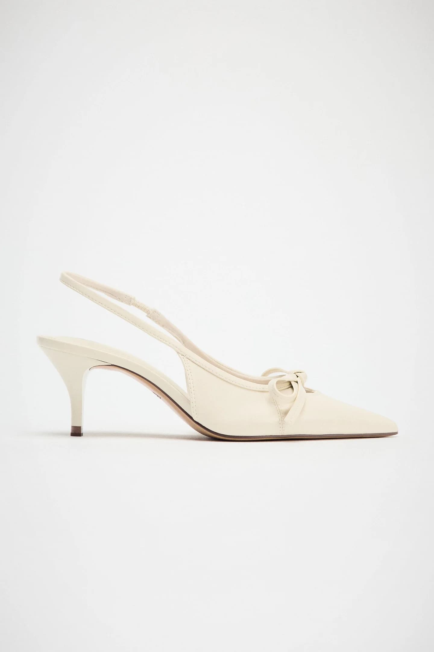 ТУФЛИ С ОТКРЫТЫМ КАБЛУКОМ И БАНТОМ - фото 2