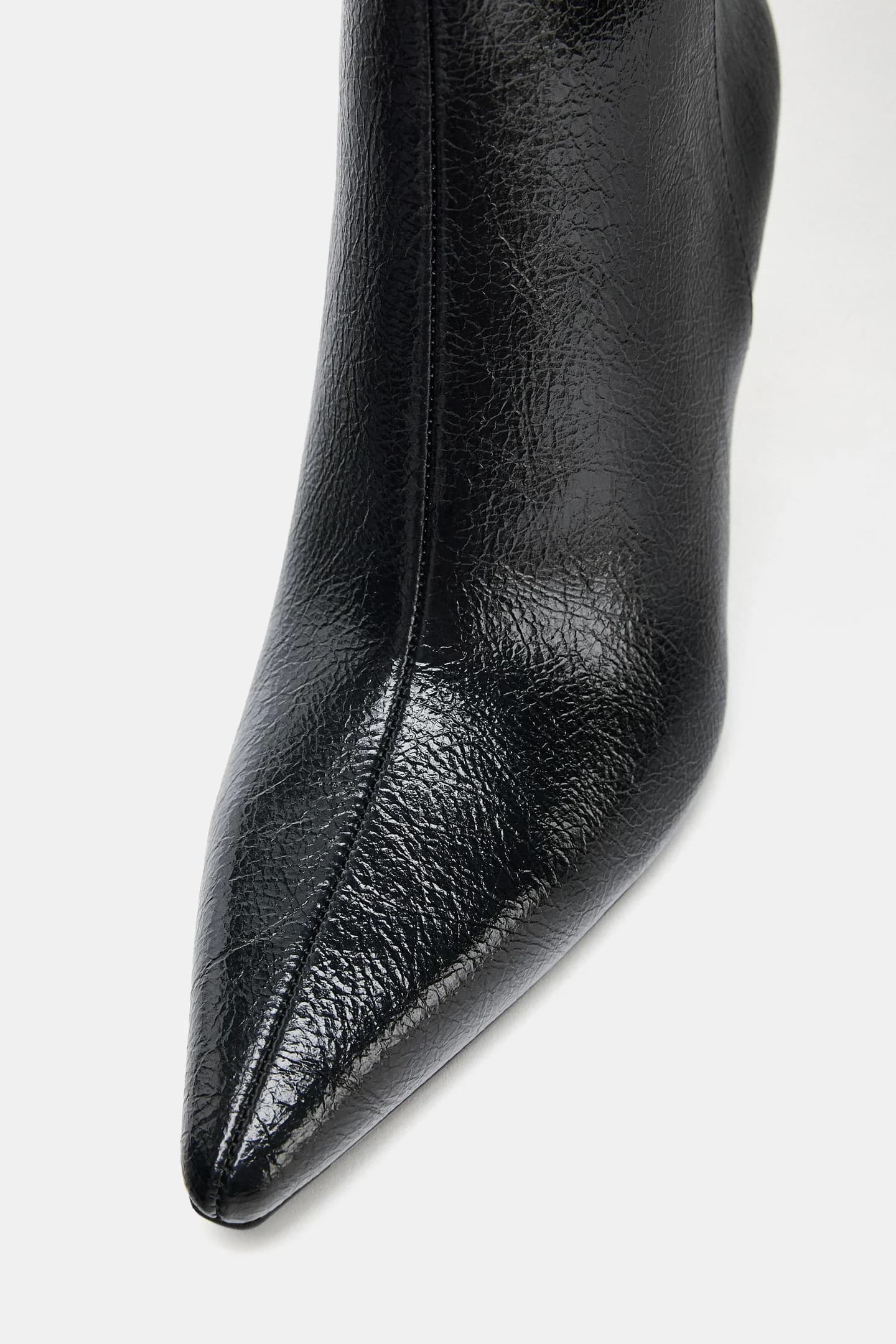 БОТИНКИ НА ВЫСОКОМ КАБЛУКЕ С ЭФФЕКТОМ ТРЕСКАНИЙ - фото 2