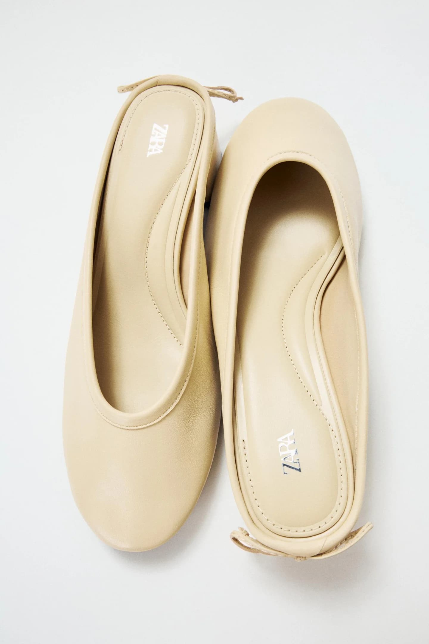 КОЖАНЫЕ БАЛЕТКИ НА ОТКРЫТОМ КАБЛУКЕ