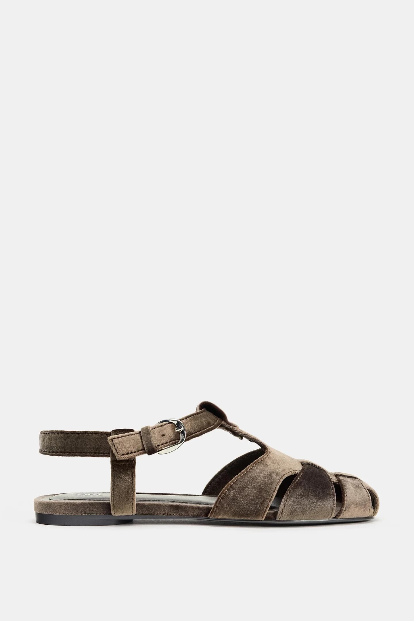 РИМСКИЕ САНДАЛИИ С ЭФФЕКТОМ БАРХАТА - фото 3