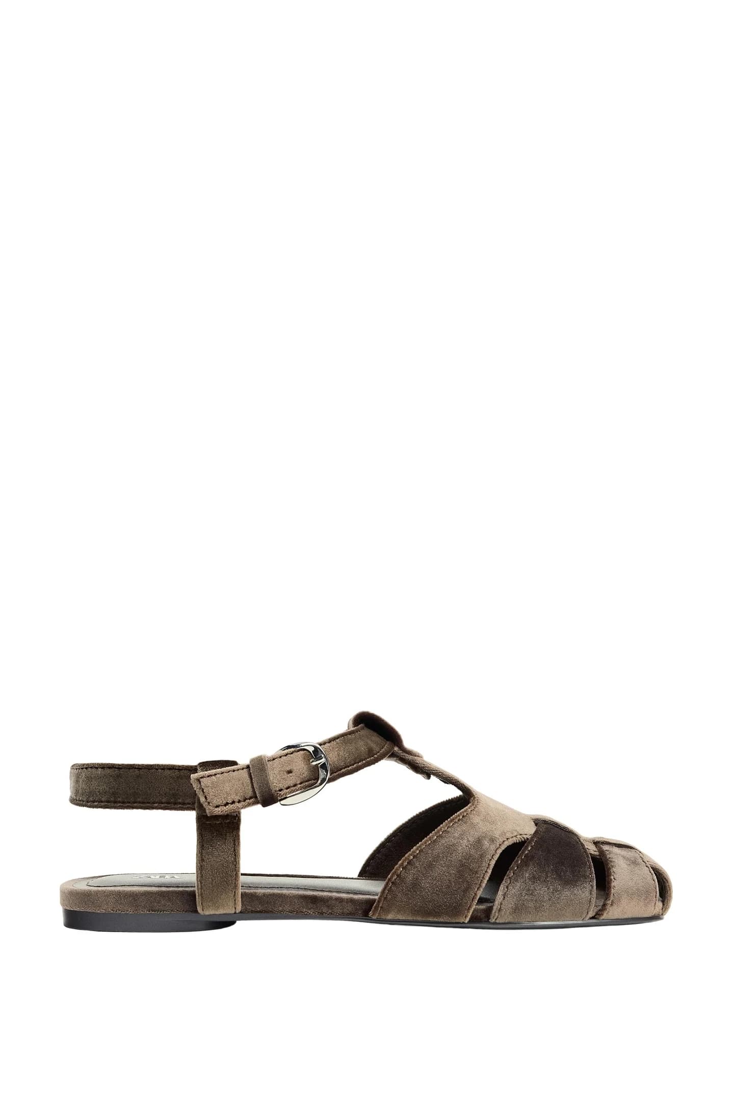 РИМСКИЕ САНДАЛИИ С ЭФФЕКТОМ БАРХАТА - фото 5