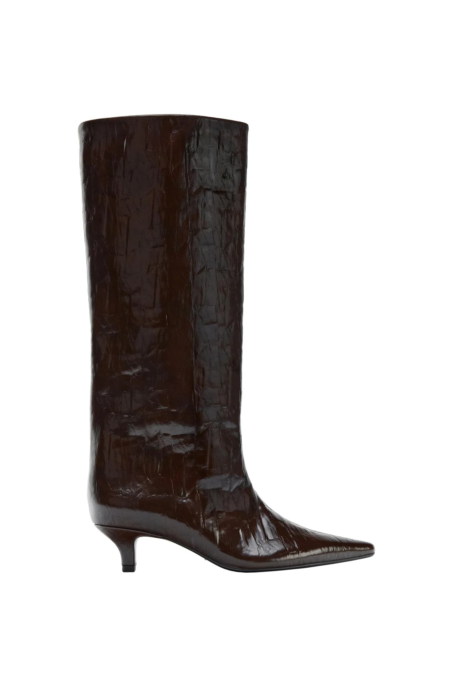 БОТИНКИ НА ВЫСОКОМ КАБЛУКЕ - фото 5