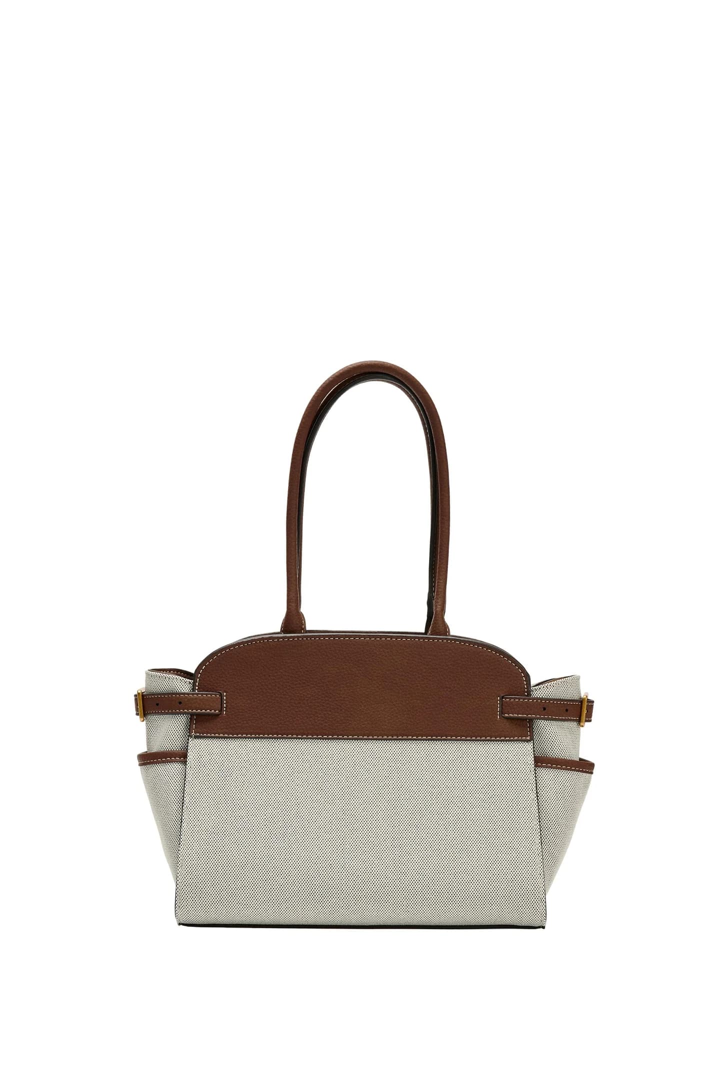 ГОРОДСКАЯ СУМКА ИЗ КОМБИНИРОВАННЫХ МАТЕРИАЛОВ И ПРЯЖЕК - фото 3