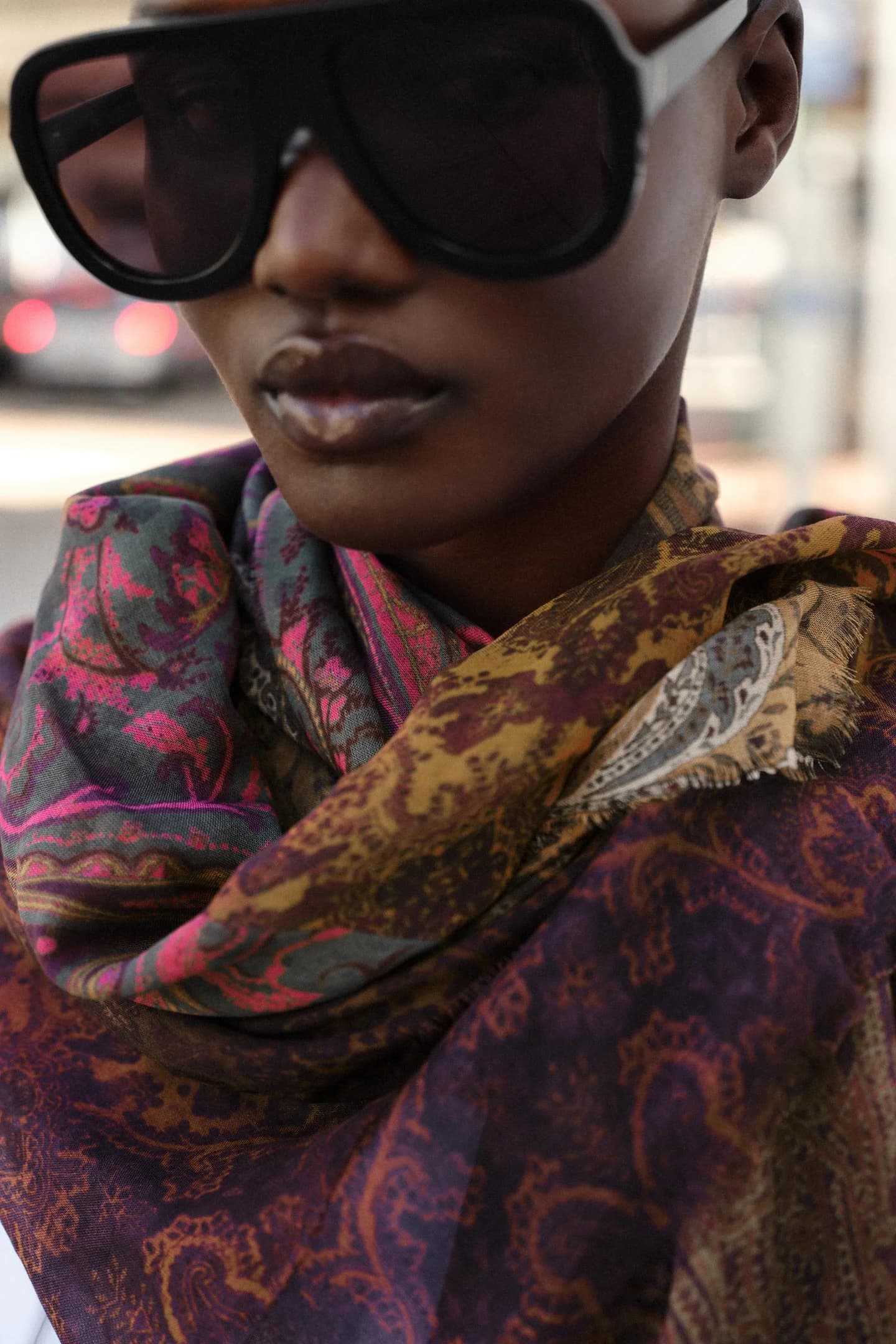 ШАРФ С ПРИНТОМ ИЗ МОДАЛЬНОЙ СМЕСИ - фото 3