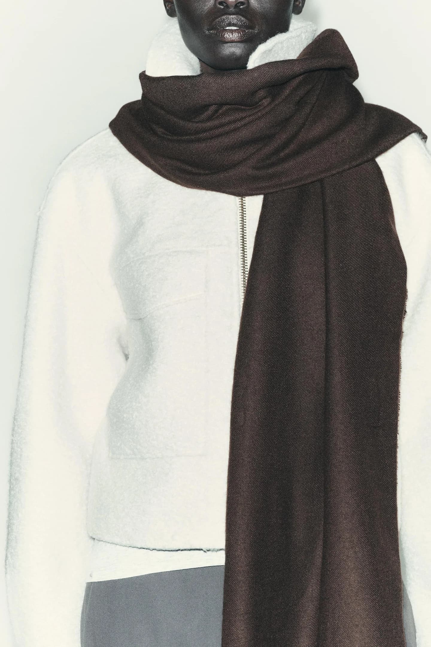 ГЛАДКИЙ МЯГКИЙ ШАРФ - фото 2