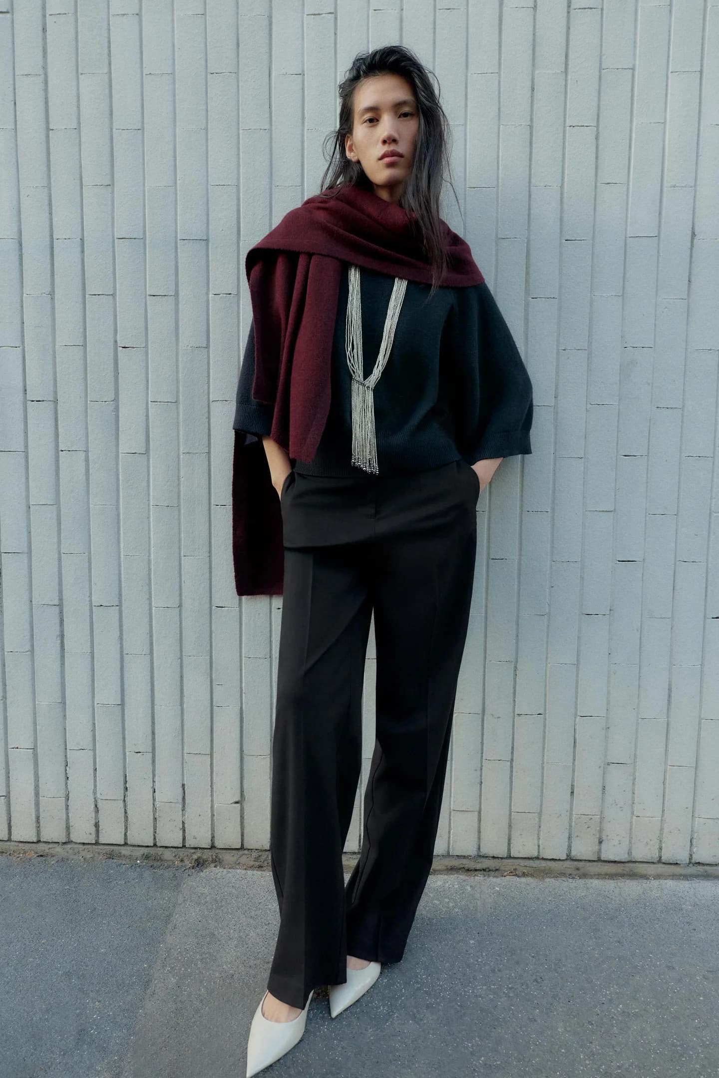 ТОНКИЙ ТРИКОТАЖНЫЙ ШАРФ - фото 3