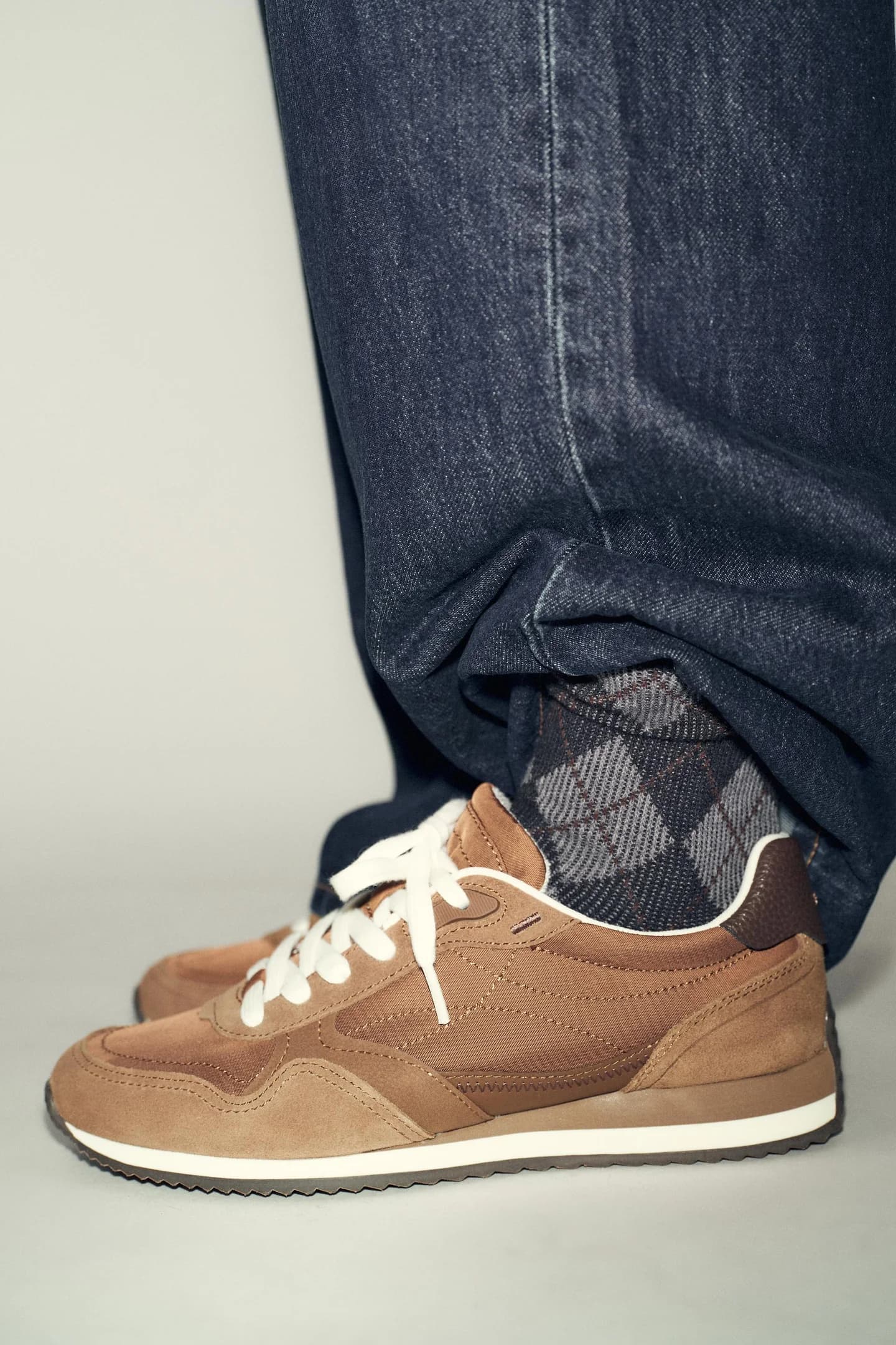 ХЛОПКОВЫЕ НОСКИ С УЗОРОМ РОМБИ - фото 2