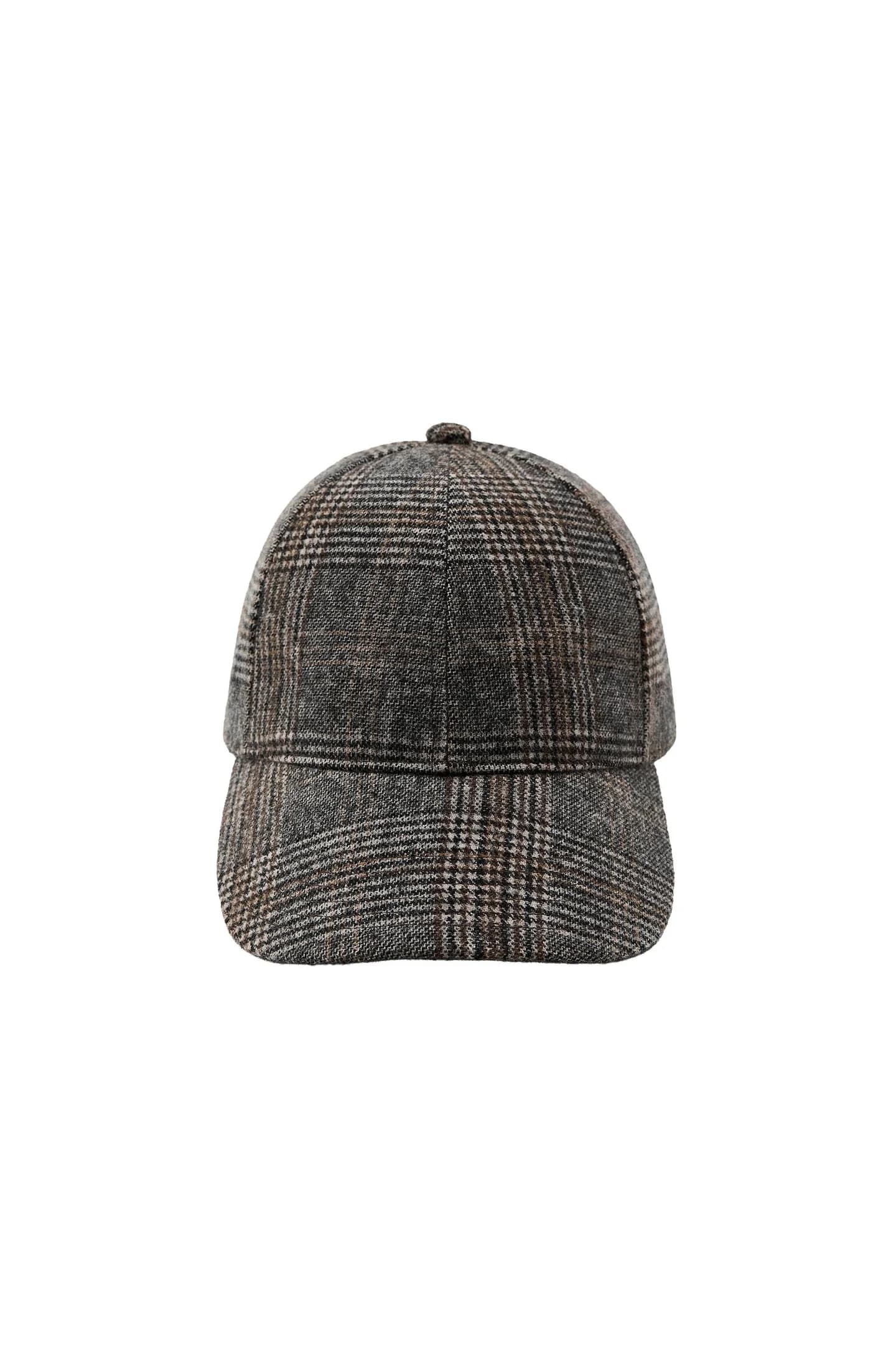 ШАПКА ИЗ ШЕРСТИ В КЛЕТКУ - фото 3