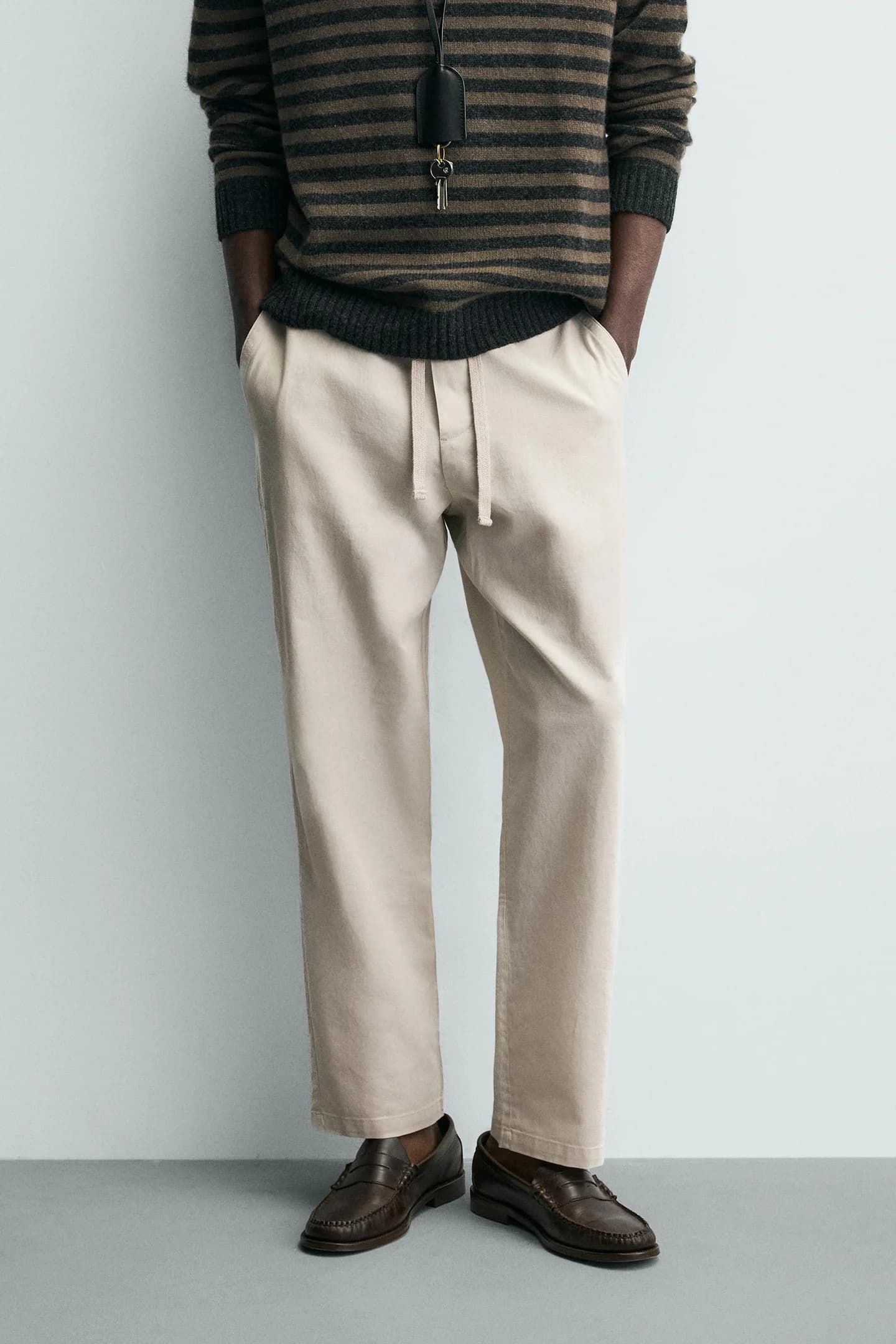 БРЮКИ ИЗ ПОЛУХЛОПКА СВОБОДНОГО КРАЯ - фото 4