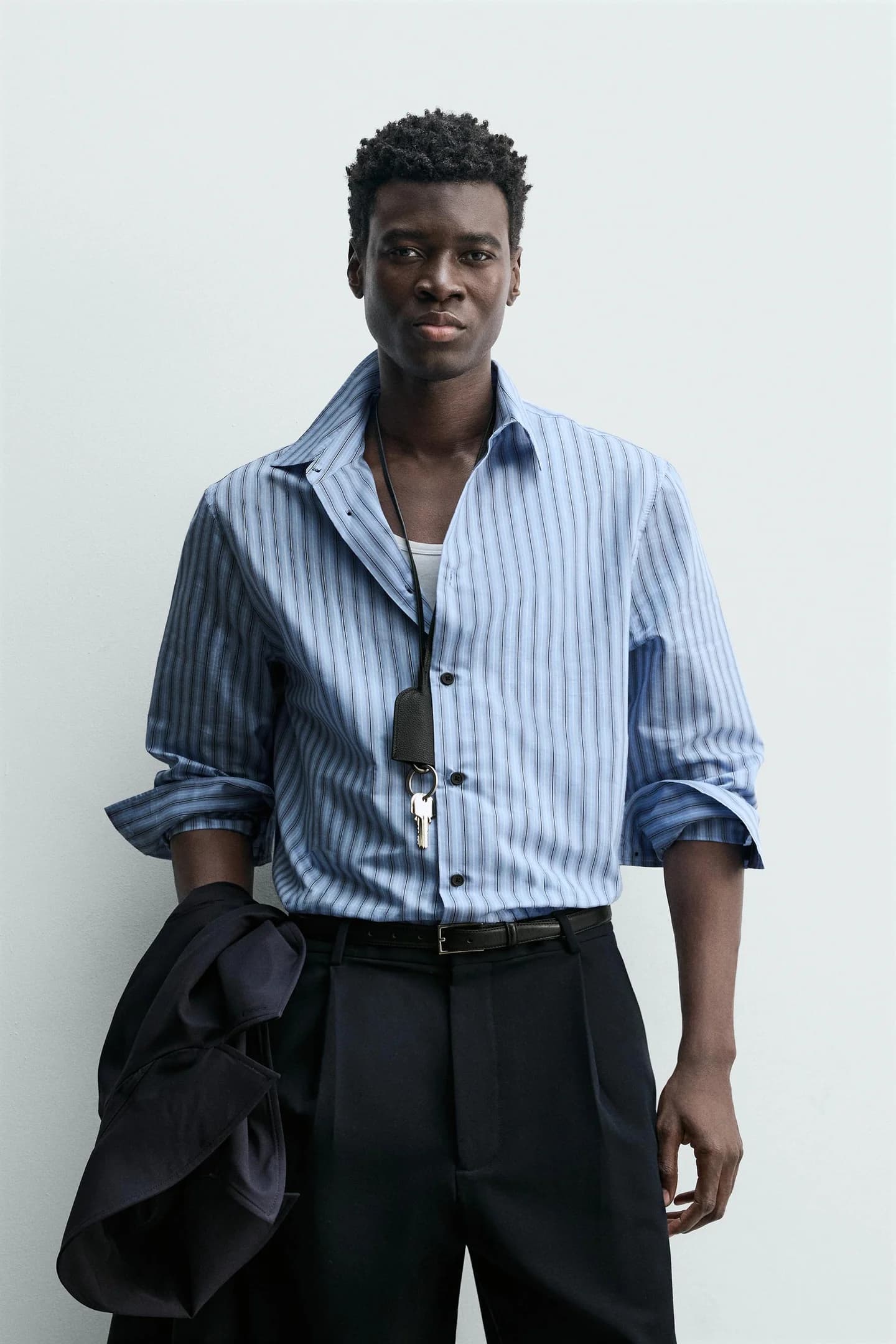 РУБАШКА СВОБОДНОГО КРОЯ В ПОЛОСКУ - фото 2