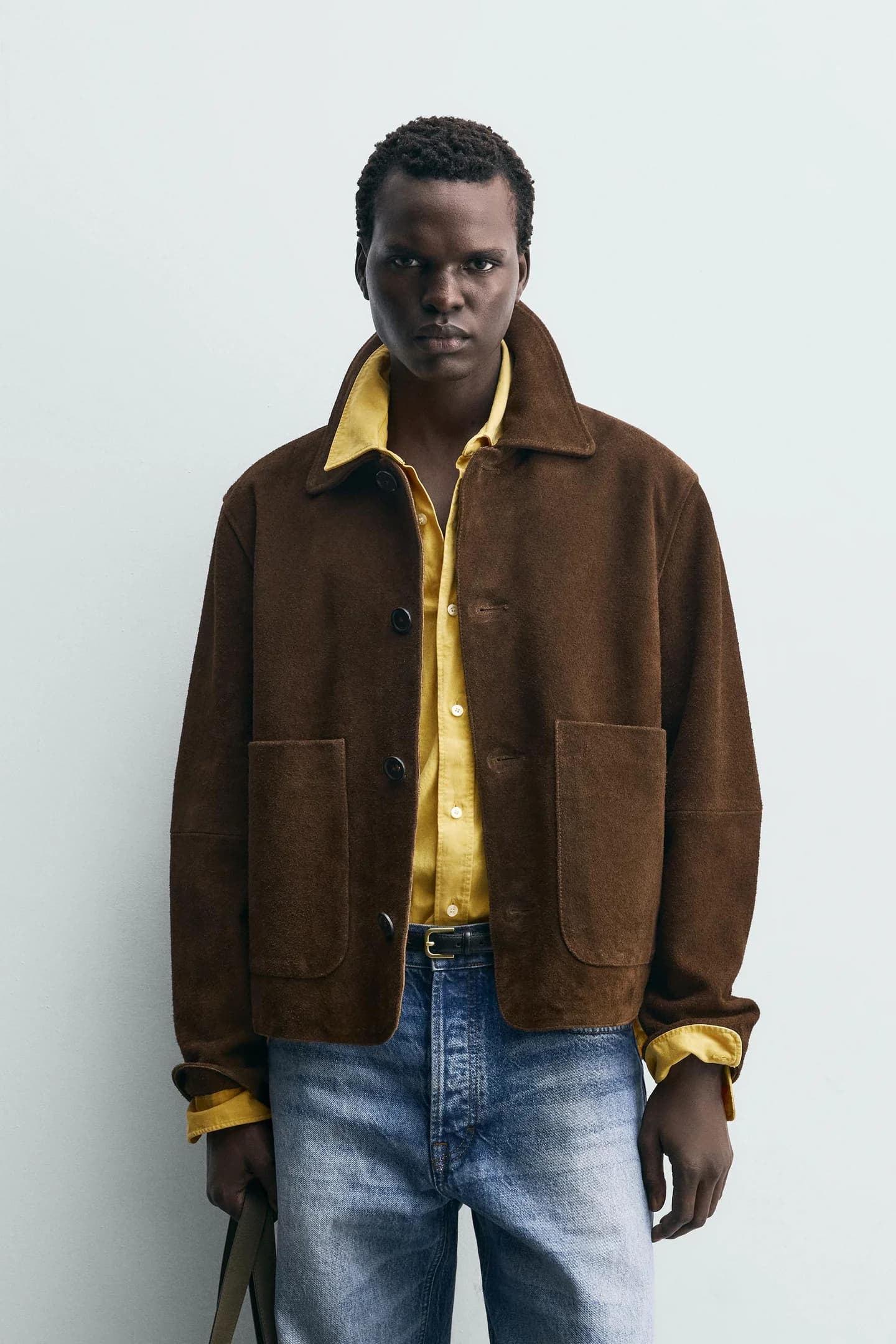 КУРТКА ИЗ ЗАМШЕВОЙ КОЖИ - фото 2