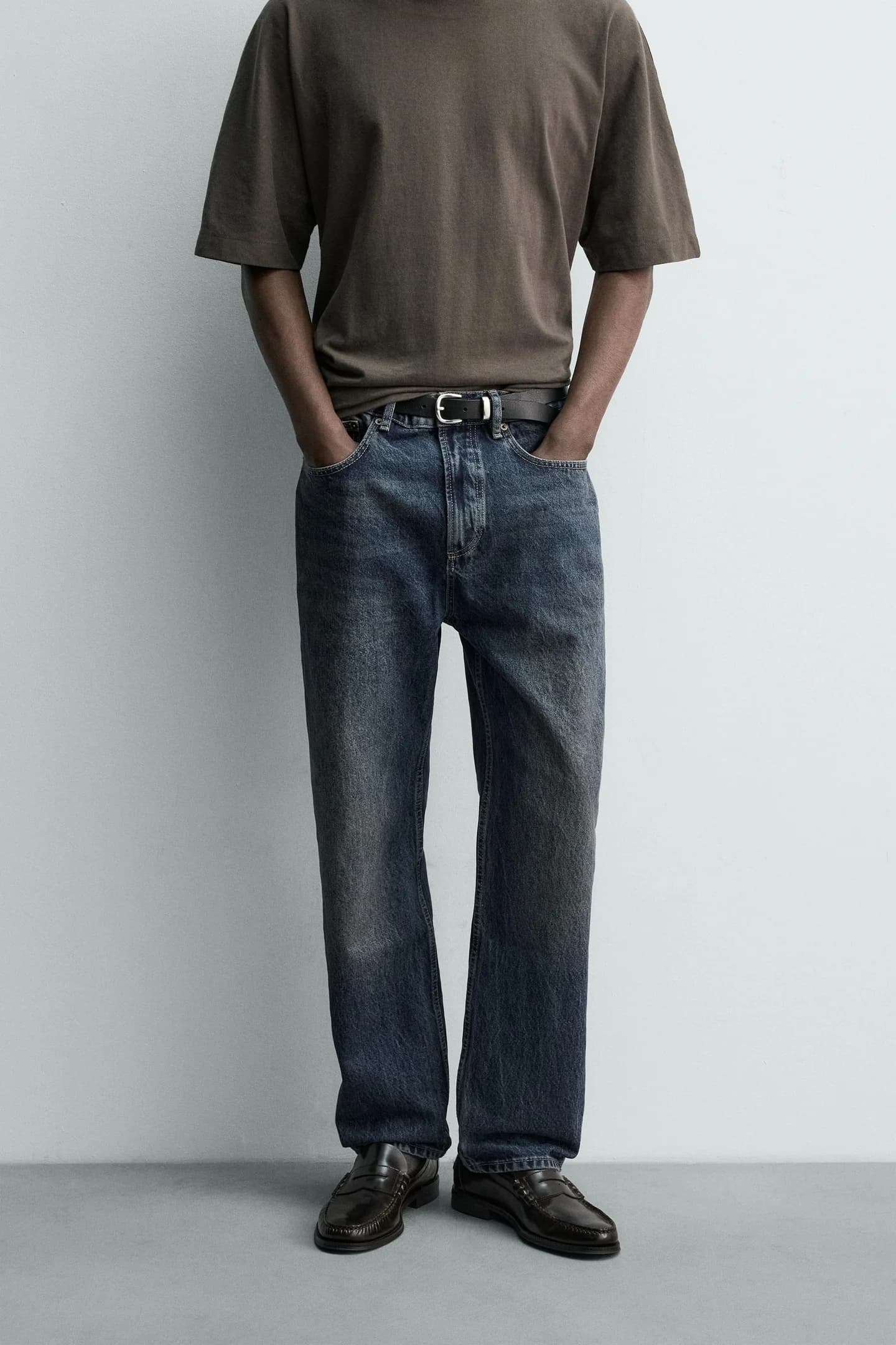 ДЖИНСОВЫЕ БРЮКИ ПРЯМОГО КРАЯ, ДЛИНА ДО ЩИТКИ - фото 2