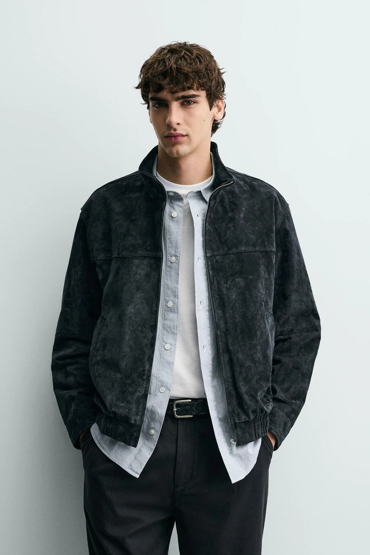 КУРТКА ИЗ ЗАМШЕВОЙ КОЖИ