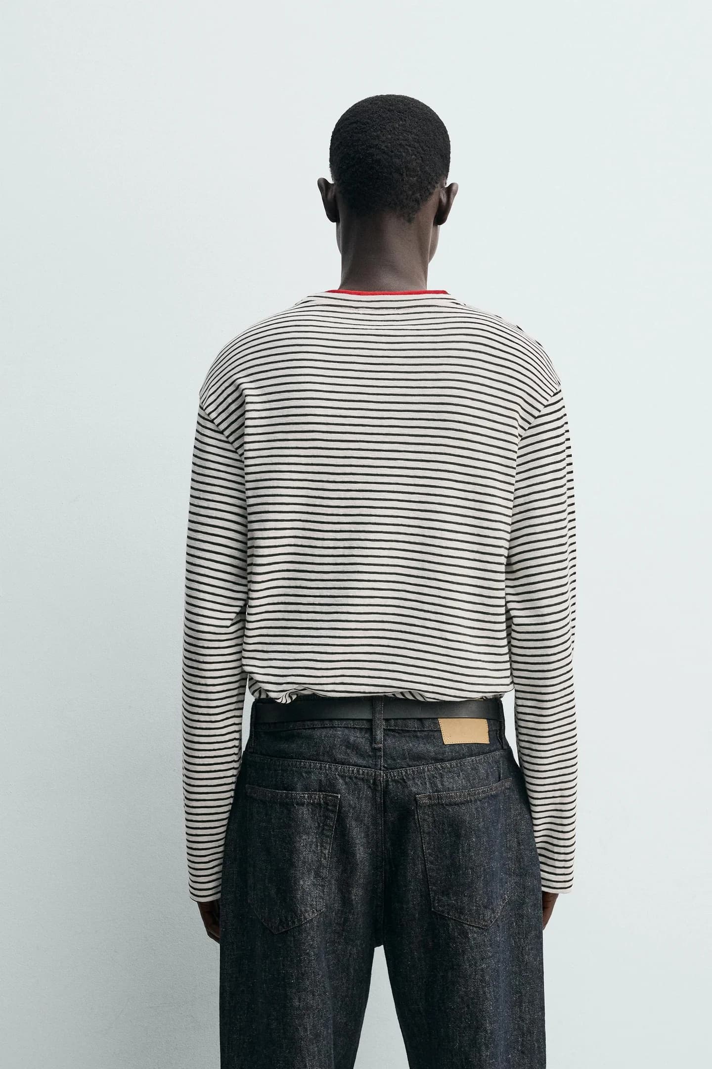 ФУТБОЛКА С КОНТРАСТНЫМИ ПОЛОСАМИ - фото 3