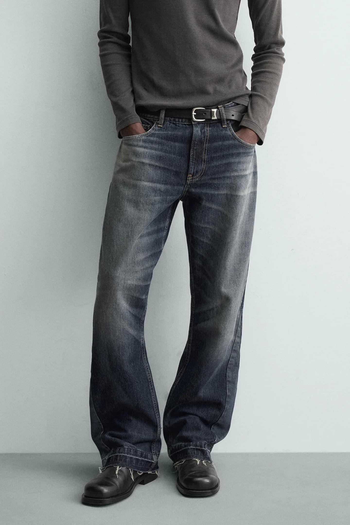 РВАНЫЕ ДЖИНСЫ ИЗ СТРУКТУРНОЙ ТКАНИ - фото 2