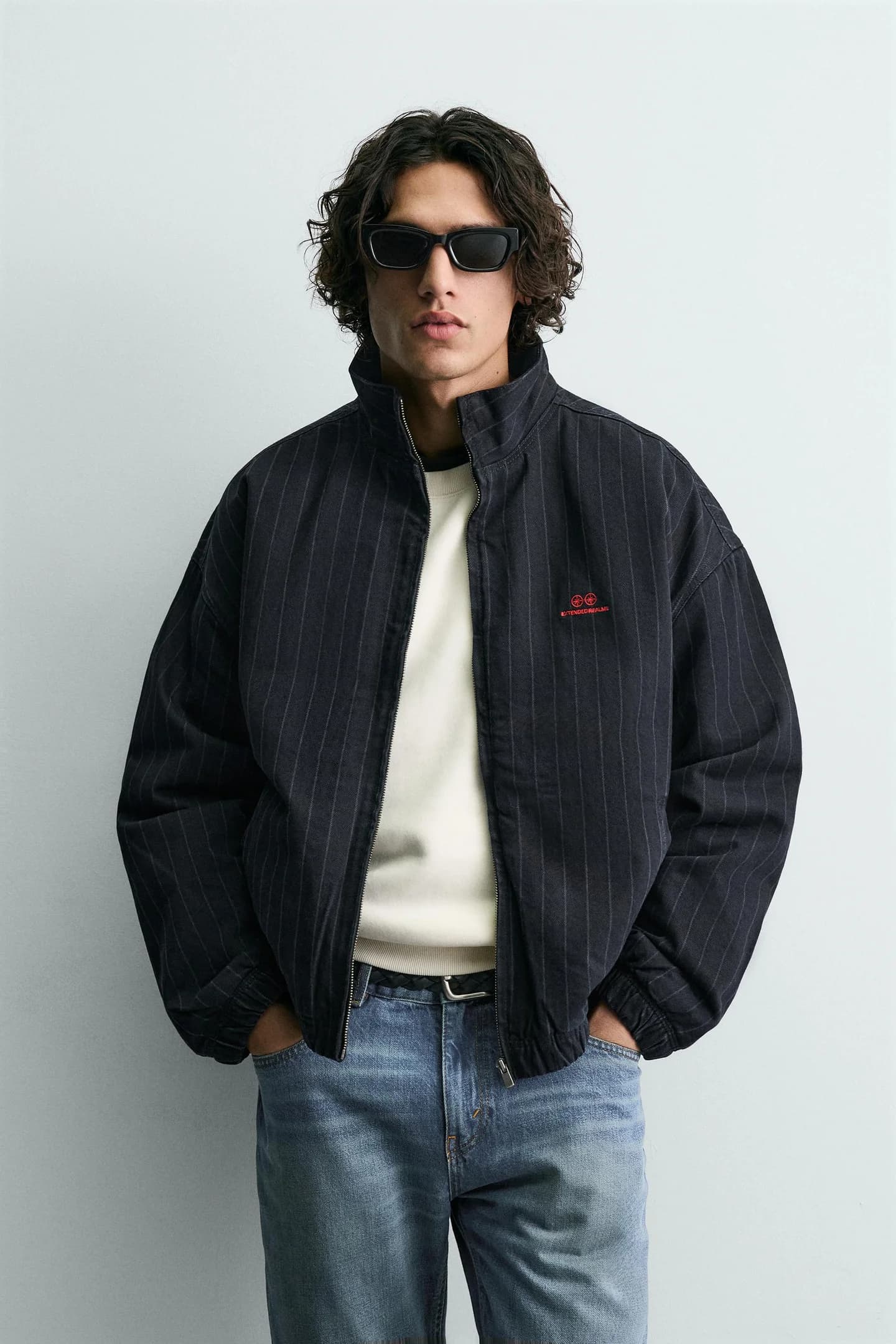 ПИДЖАК DIEN В ПОЛОСКУ С ВЫШИВКОЙ