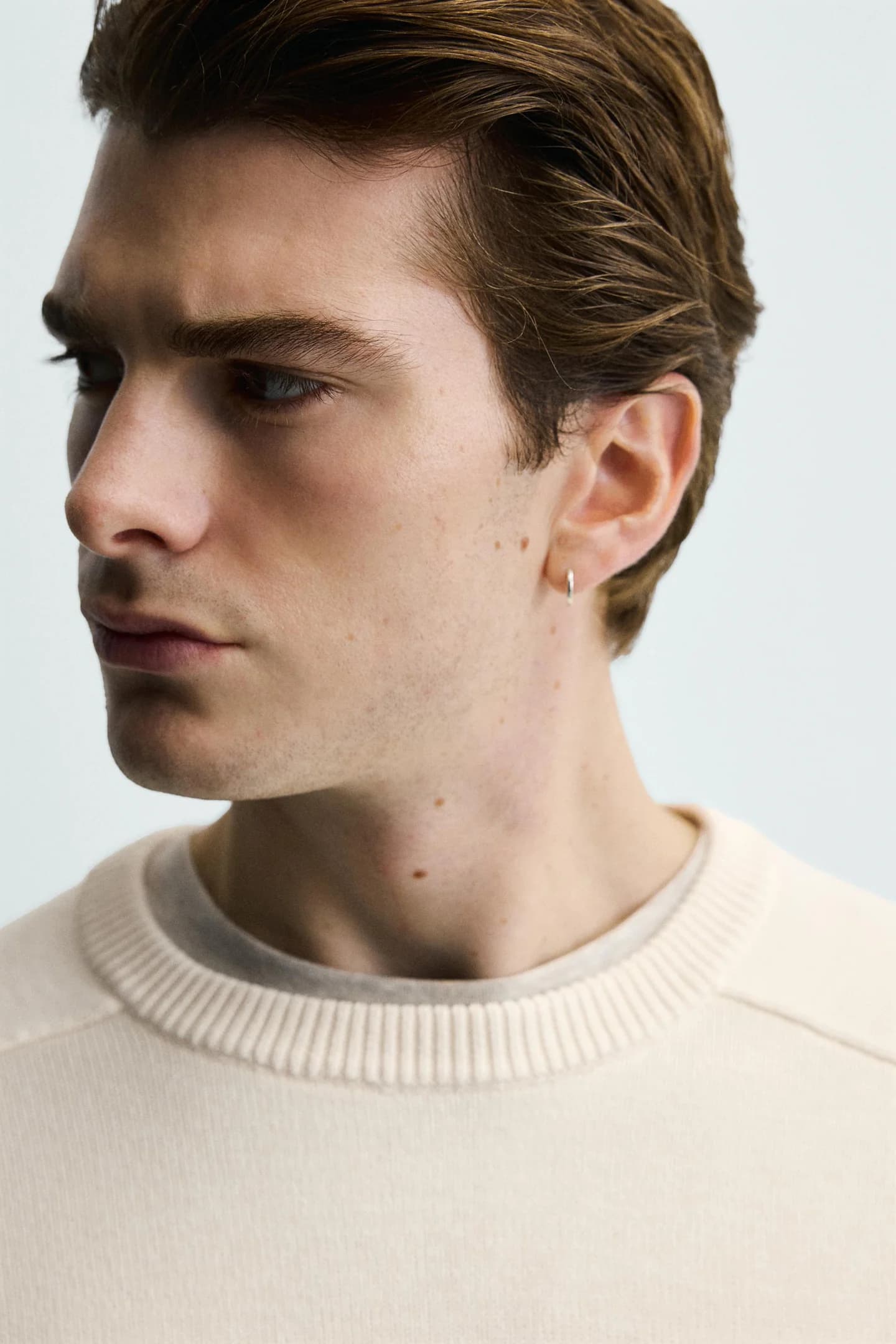 ТРИКОТАЖНЫЙ СВИТЕР ИЗ ХЛОПКА СО СТРУКТУРОЙ - фото 2