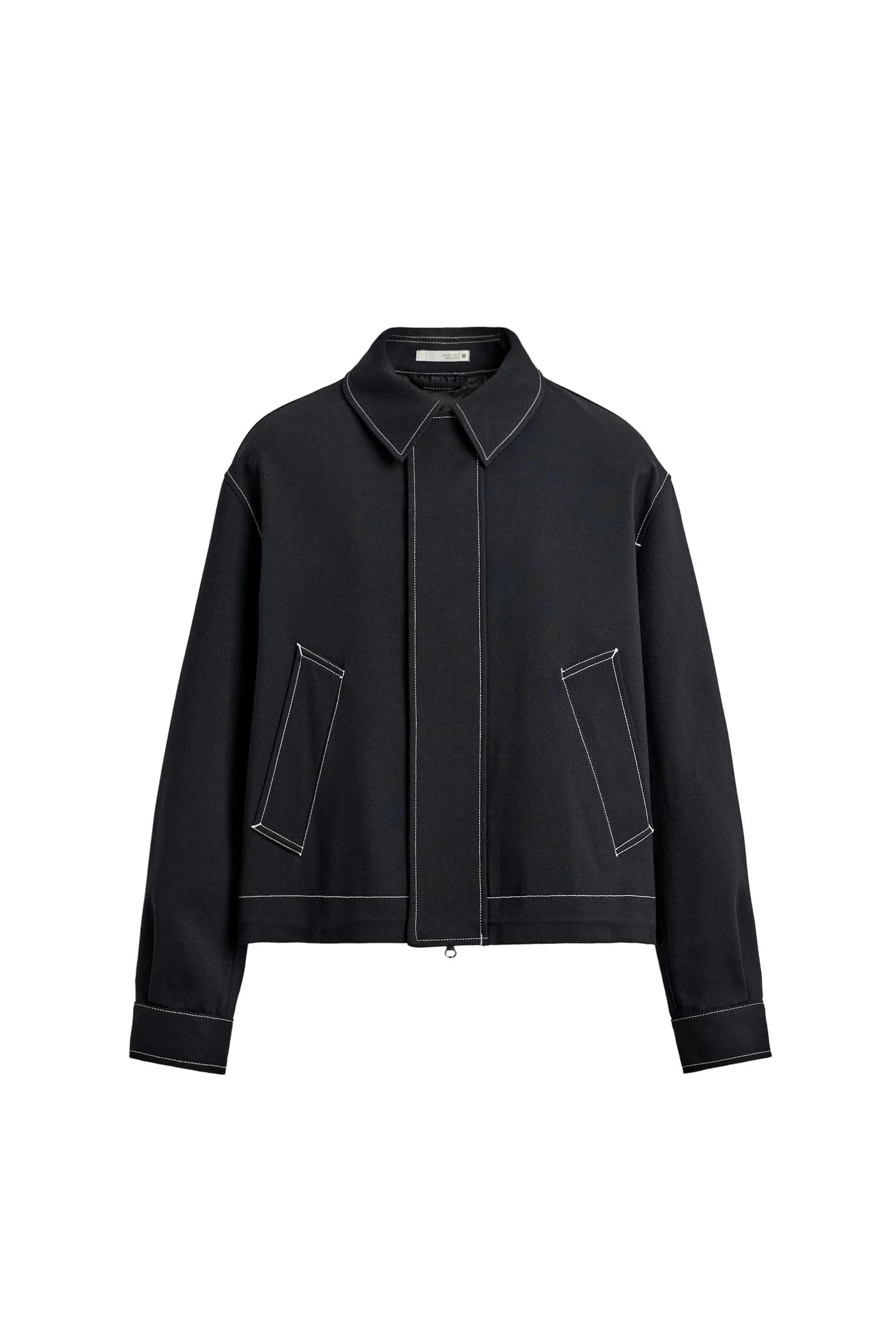 КУРТКА-РУБАШКА С КОНТРАСТНОЙ СТРОЧКОЙ - фото 3