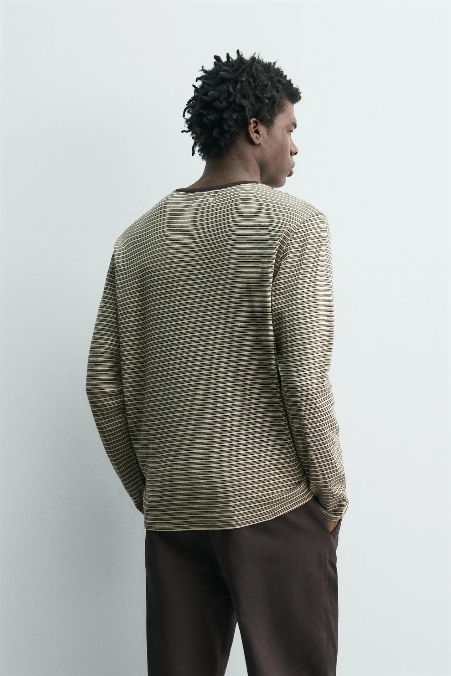 ФУТБОЛКА ИЗ ЖАККАРДА В ПОЛОСКУ - фото 2