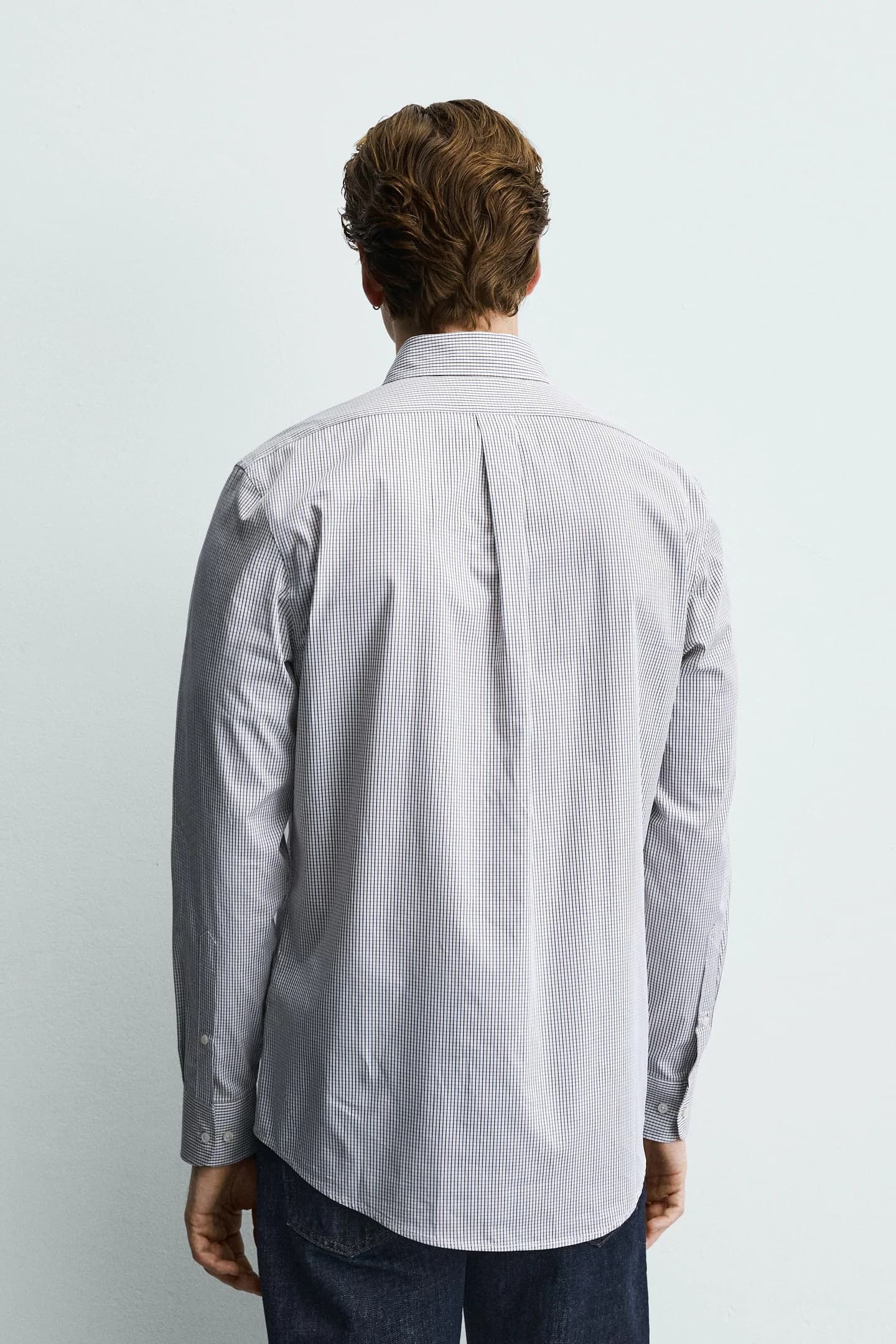 РУБАШКА ПРЯМОГО КРЮКА В КЛЕТИКУ - фото 2