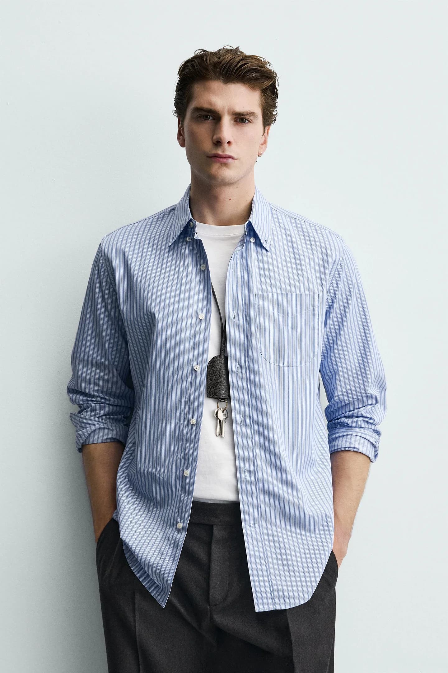 РУБАШКА ПРЯМОГО ПОЛОСКИ