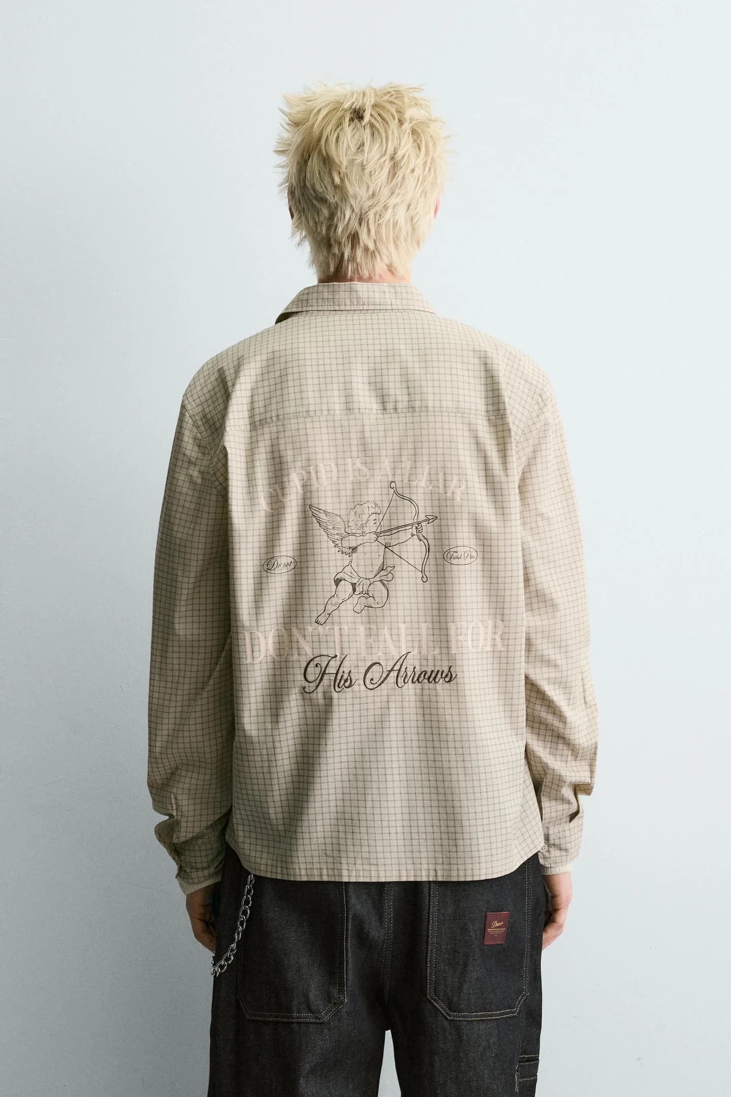 РУБАШКА В КЛЕТИКУ С ПРИНТОМ АМУР - фото 3