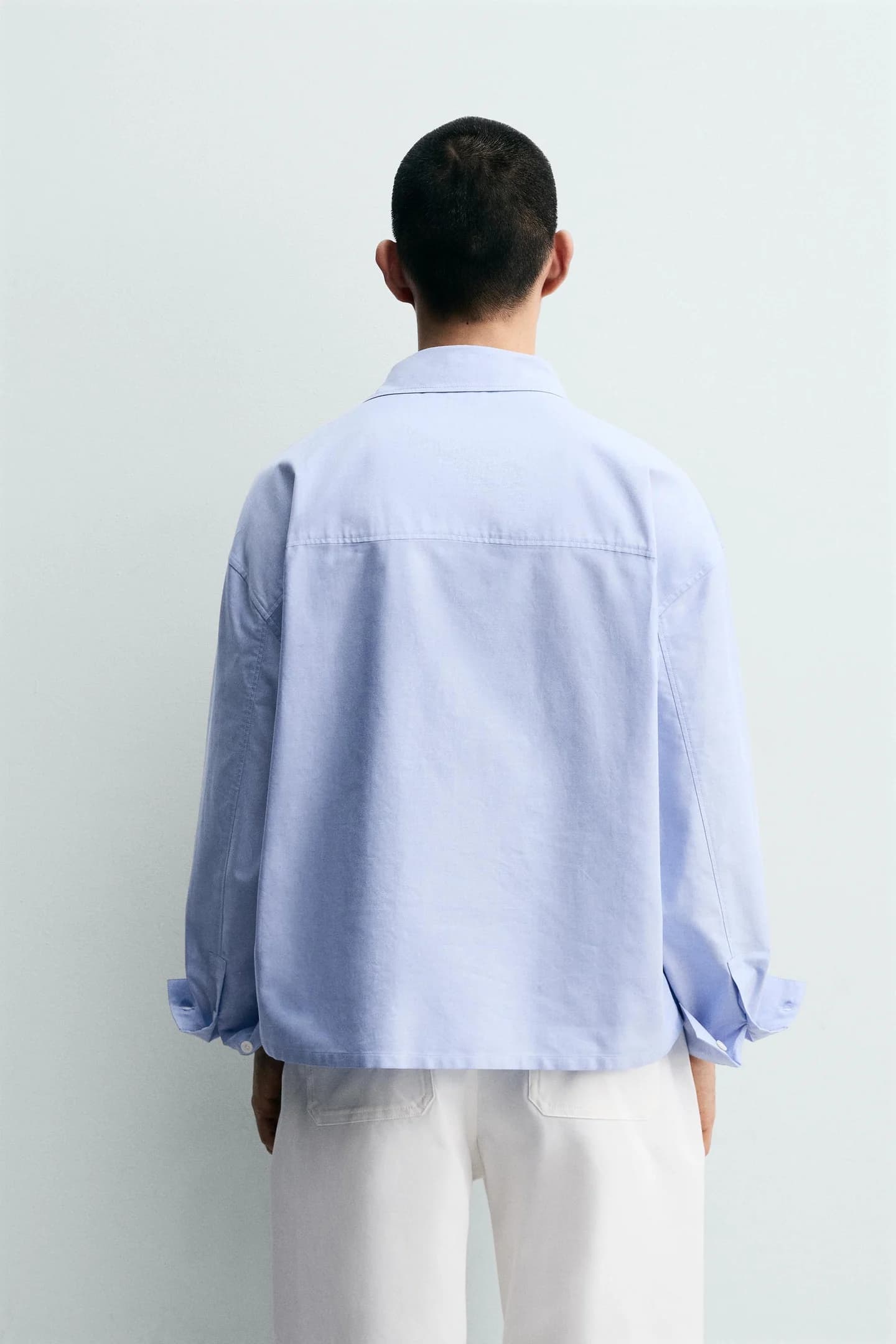 ШИРОКАЯ РУБАШКА ИЗ ТКАНИ ОКСФОРД - фото 2