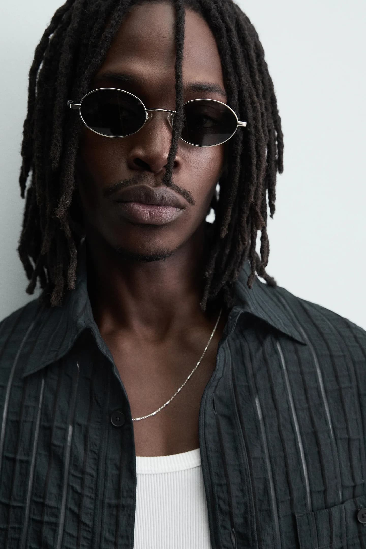 РУБАШКА ИЗ ЖАККАРДА В ПОЛОСКУ - фото 2