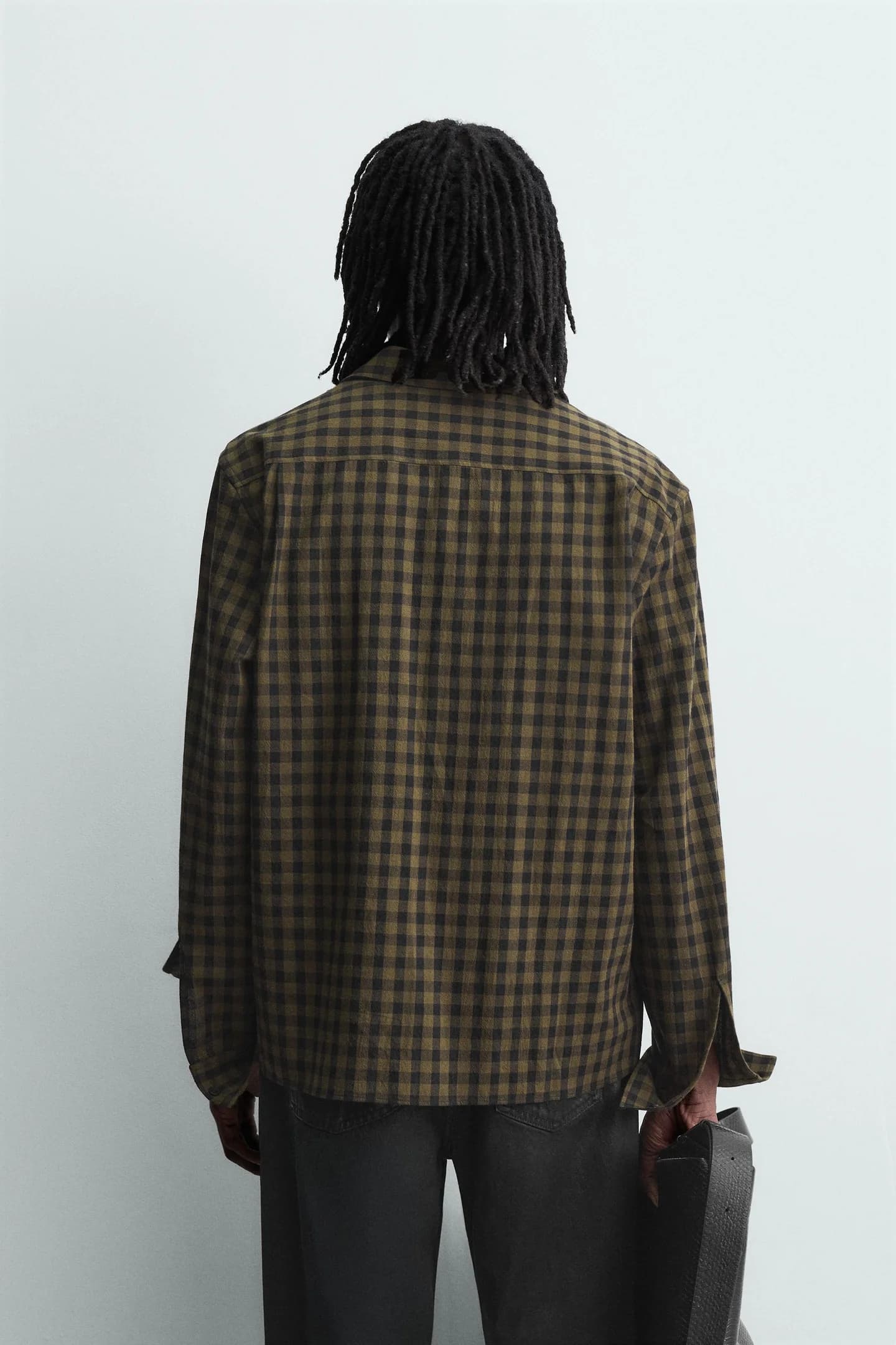 РУБАШКА СВОБОДНОГО КАЛЕДА В КЛЕТИКУ - фото 2