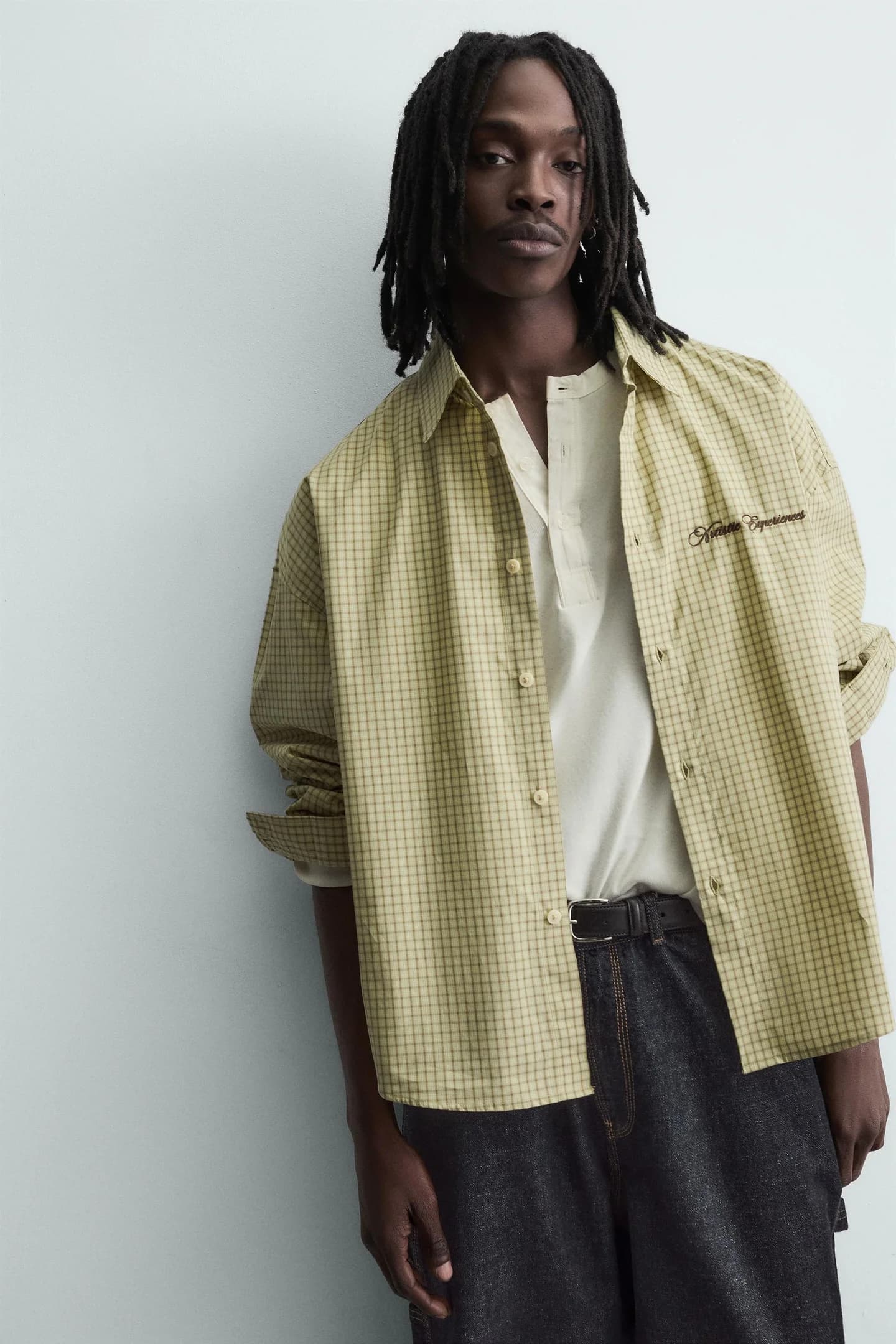 РУБАШКА В КЛЕТИКУ С ВЫШИВКОЙ