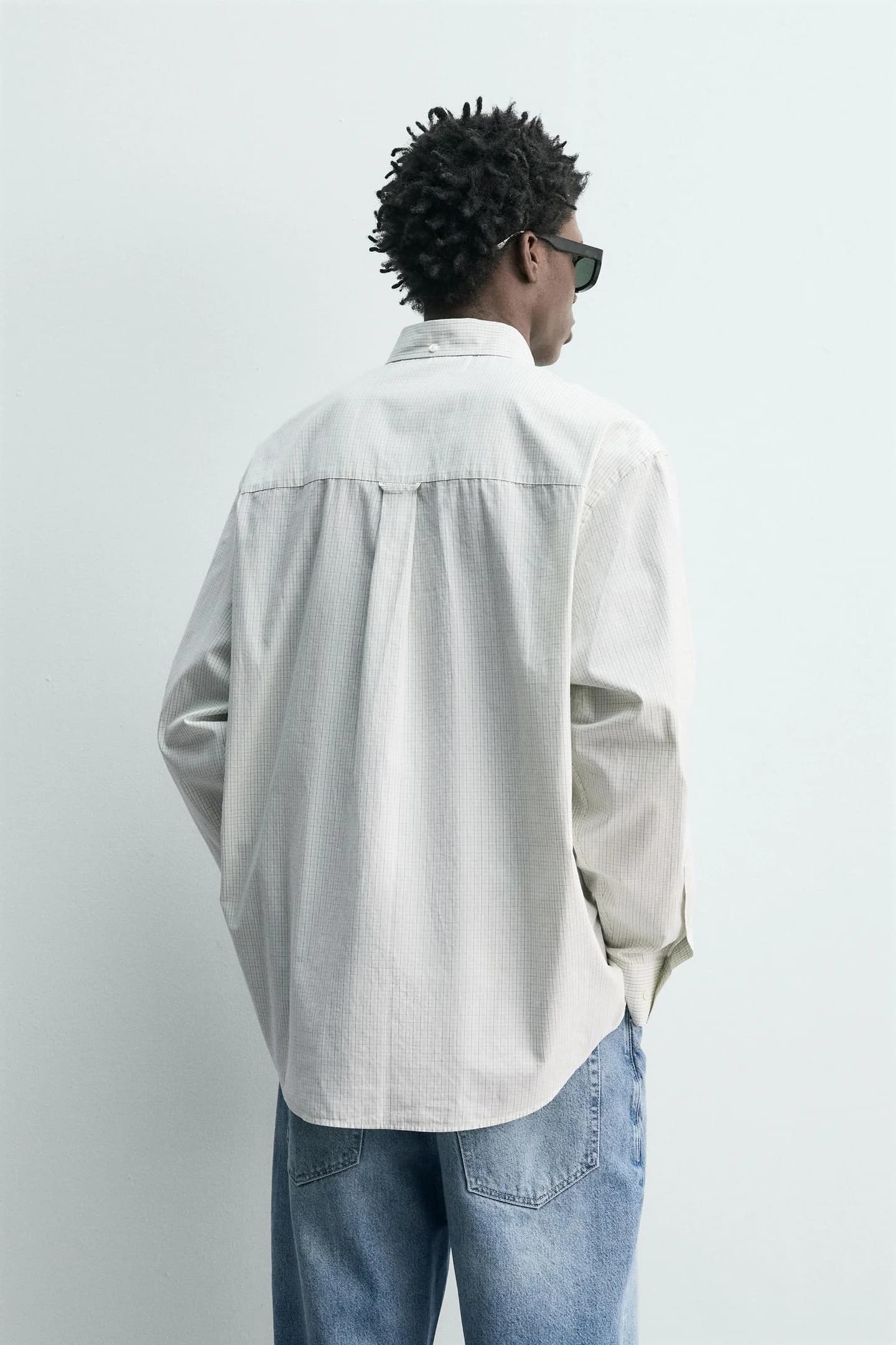 РУБАШКА ИЗ ПОПЕЛИН В КЛЕТКУ - фото 4