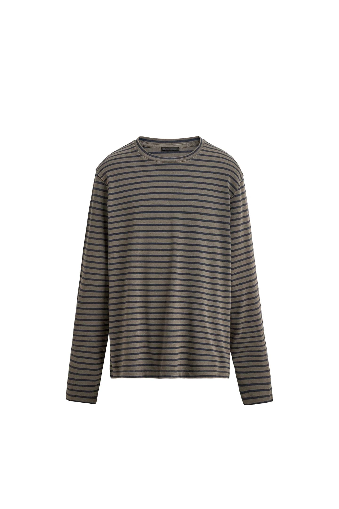 ПОЛОСКАЯ ФУТБОЛКА С ЭФФЕКТОМ СТИРКИ - фото 3