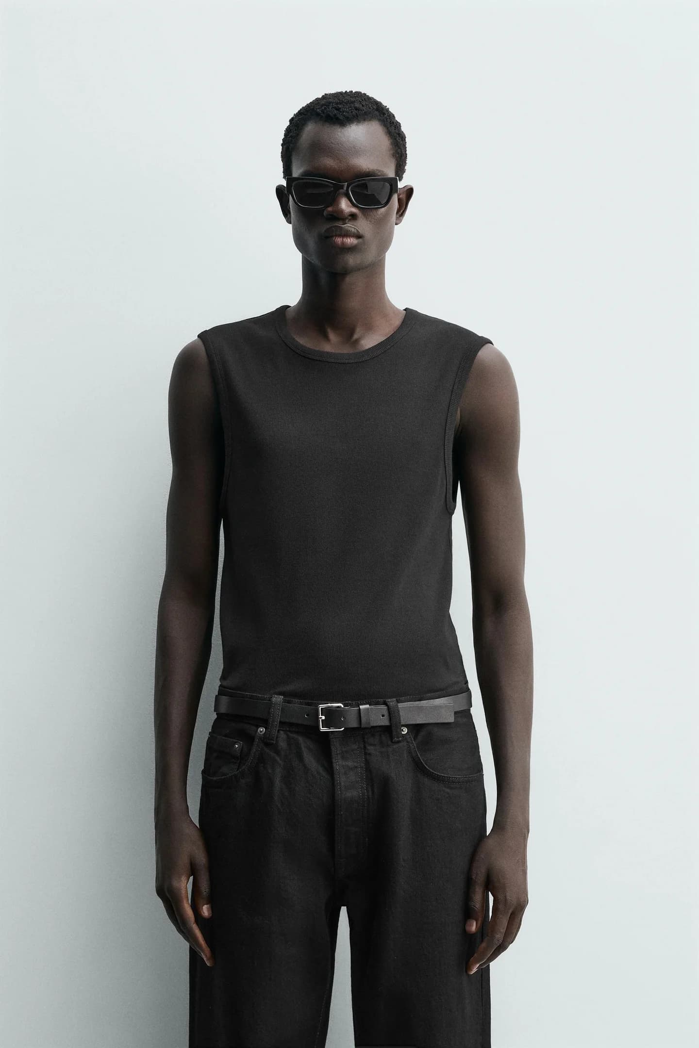 ТРИКОТАЖНАЯ МАЙКА В РЕБРИКУ