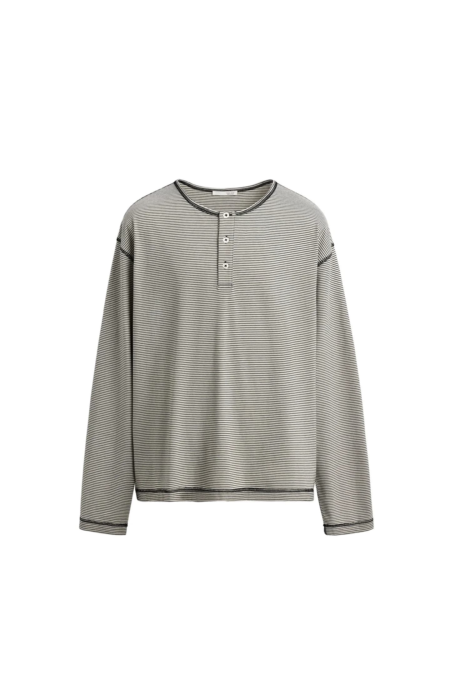 ПОЛОСКАЯ ФУТБОЛКА С ХЭНЛИ-ВОРОТОМ - фото 3