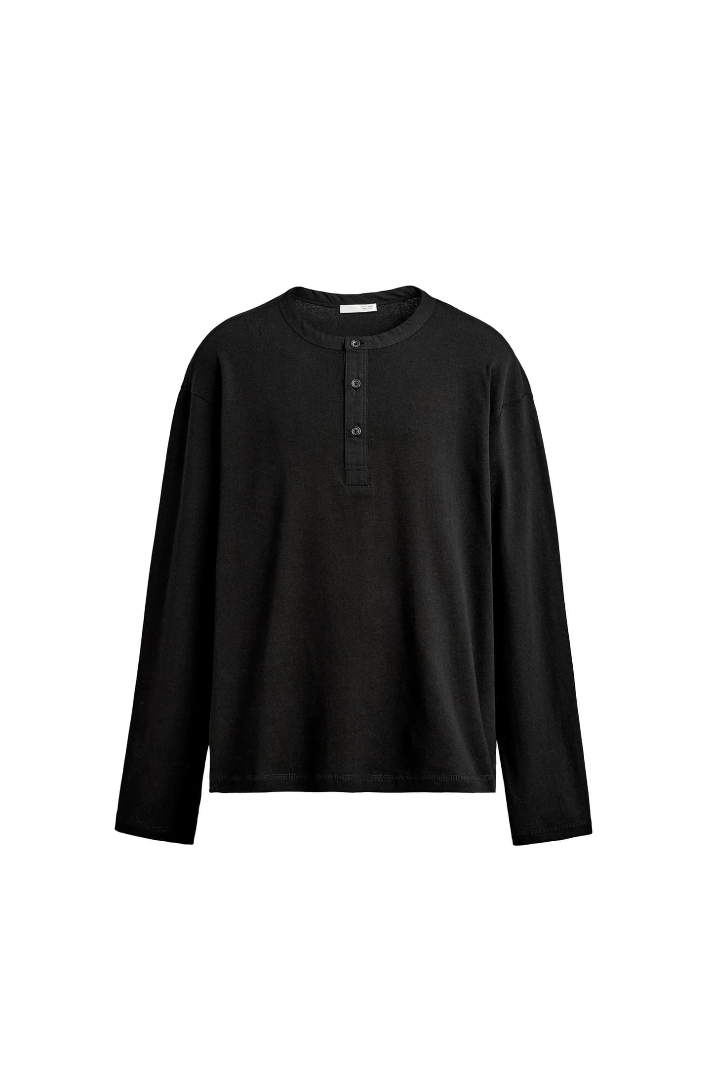 ФУТБОЛКА С КРУГЛЫМ ВЫРЕЗОМ НА ПУГОВИЦАХ - фото 3