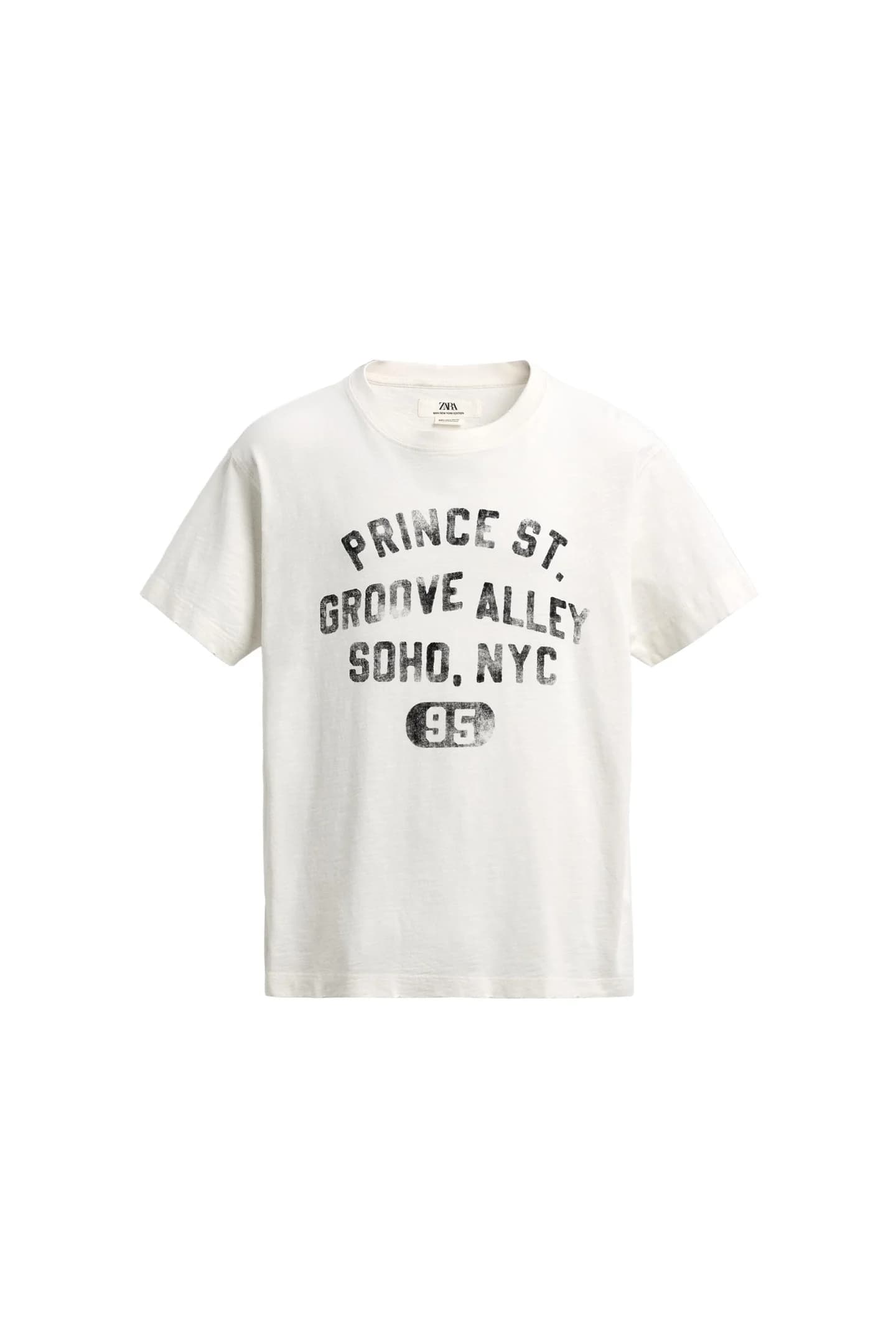 ФУТБОЛКА BOXY FIT С НАДПИСЬЮ И ЭФФЕКТОМ СТИРКИ - фото 3