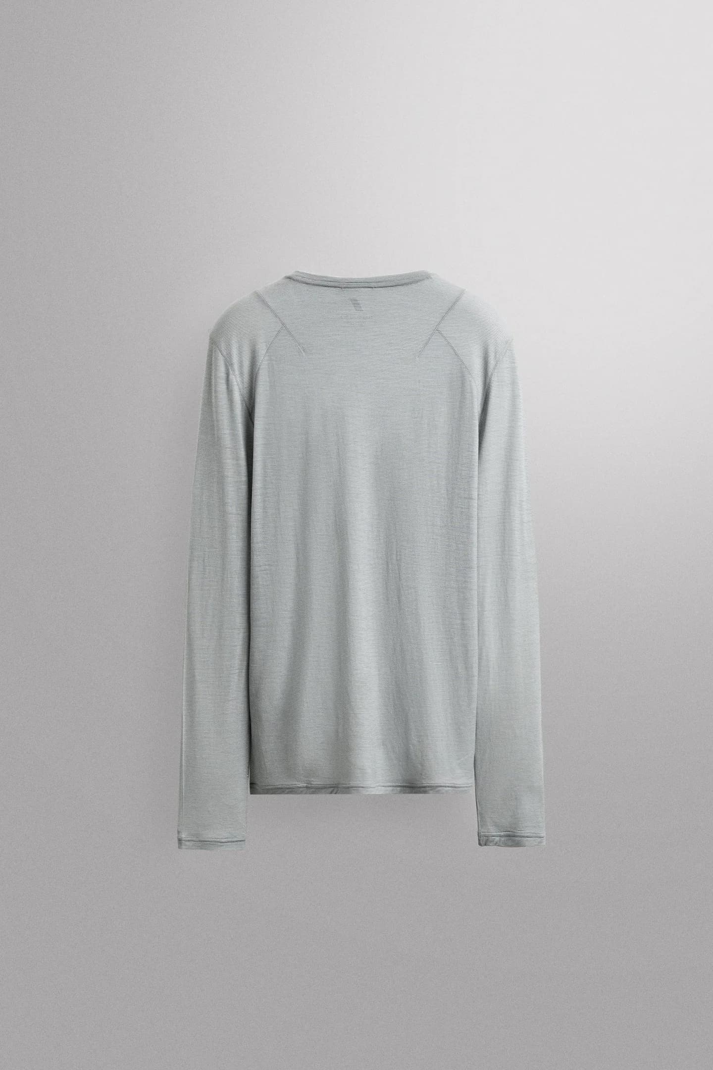 ФУТБОЛКА ИЗ ЖАККАРДА В ПОЛОСКУ ИЗ ШЕРСТИ - фото 3