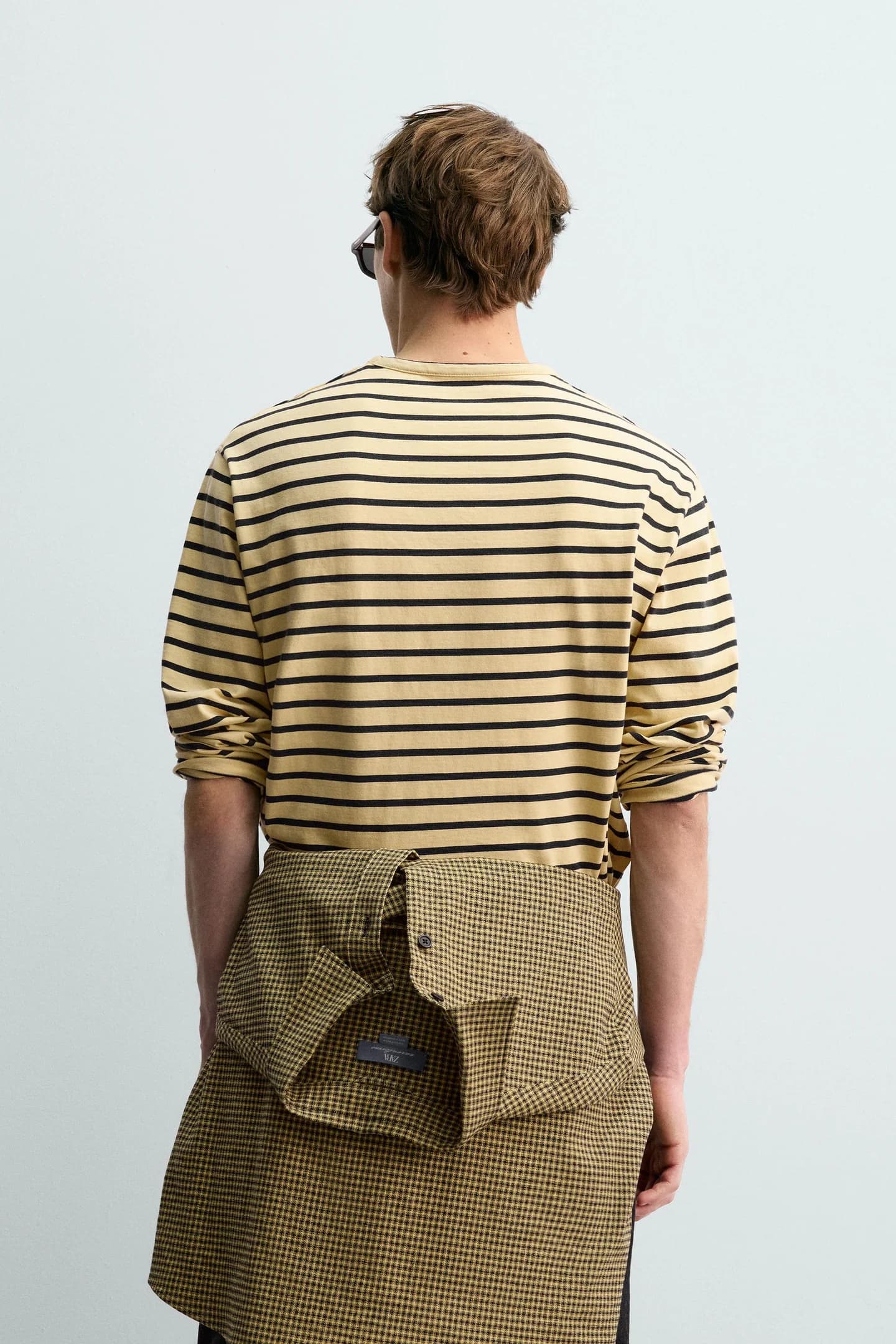 ЖАККАРДОВАЯ ФУТБОЛКА ARON LEVINE В ПОЛОСКУ X Zara - фото 4