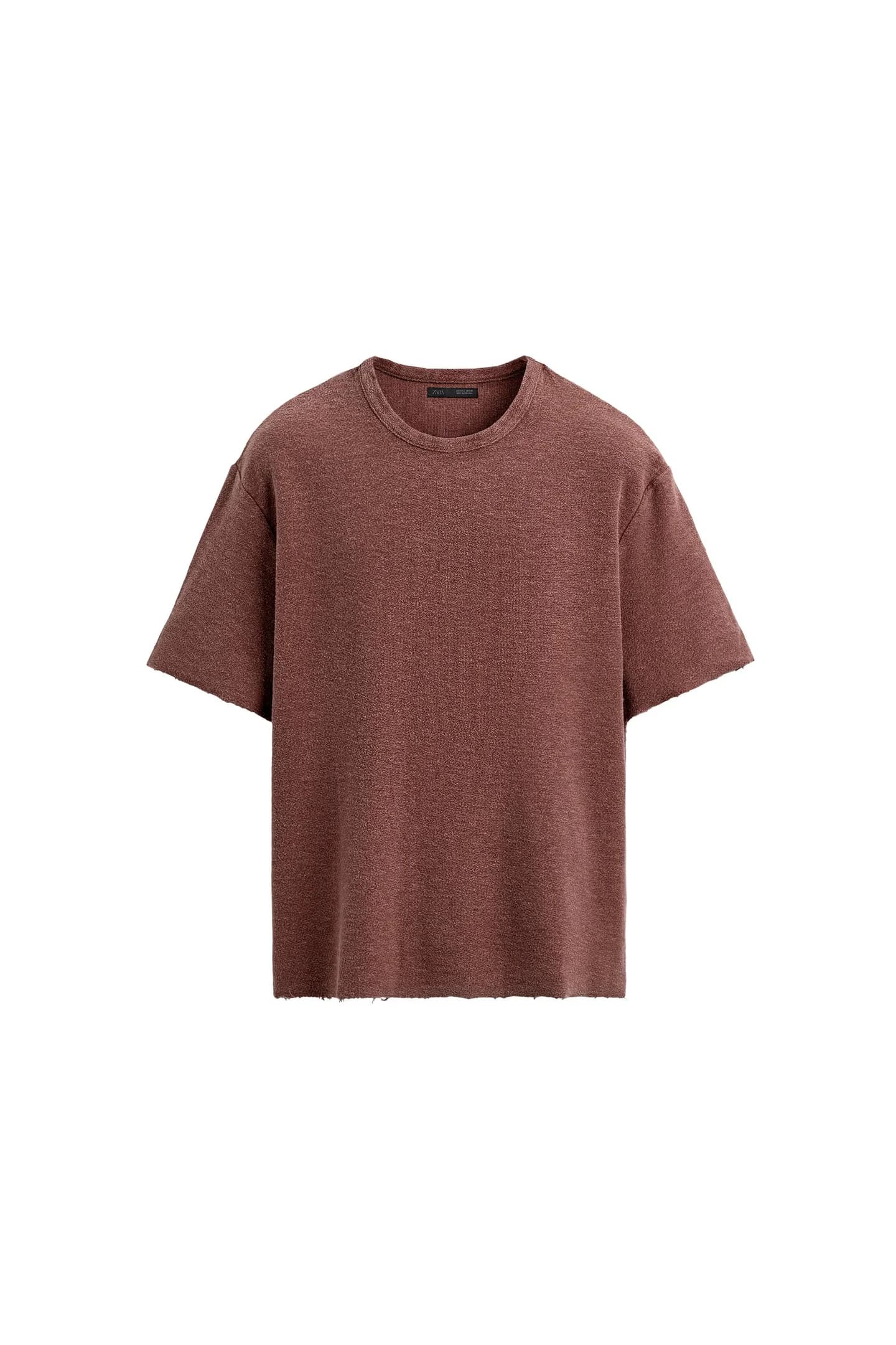 ТРИКОТАЖНАЯ ФУТБОЛКА С ЭФФЕКТОМ СТИРКИ - фото 3