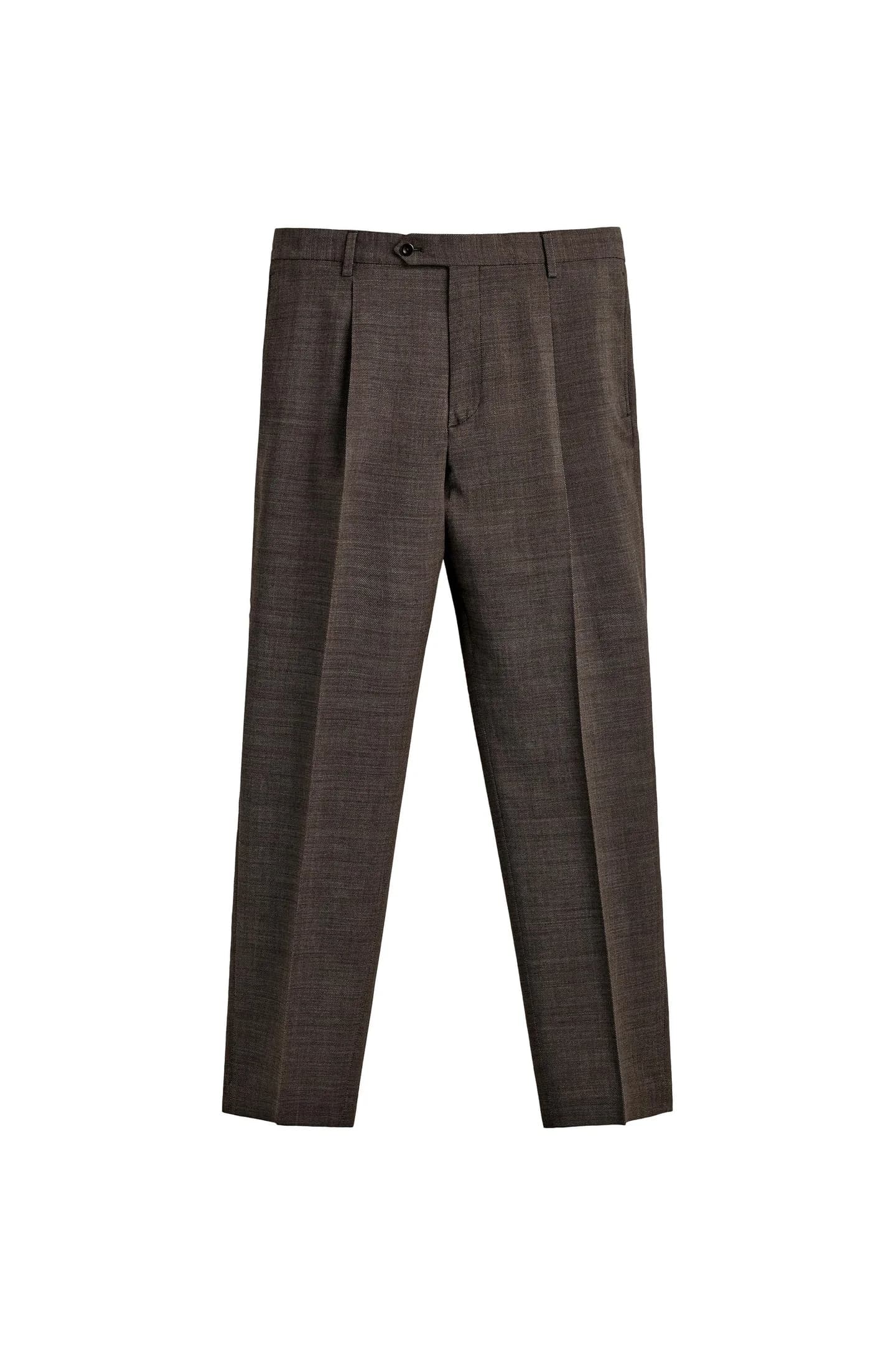 КОСТЮМНЫЕ БРЮКИ ИЗ 100% ШЕРСТИ, СТРУКТУРНАЯ ТКАНЬ С ТЮНАМИ - фото 3