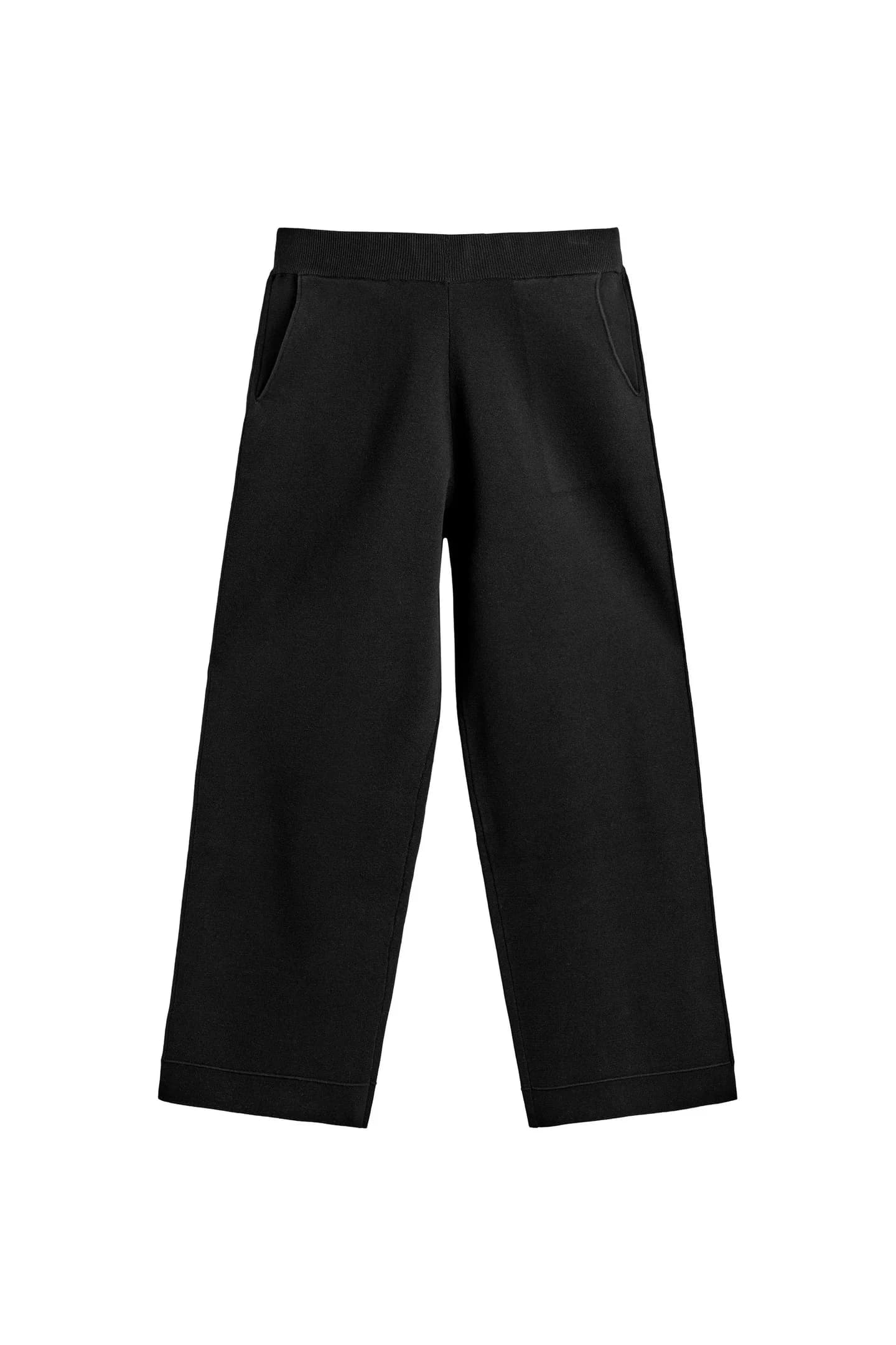 ТРИКОТАЖНЫЕ БРЮКИ ШИРОКОГО КАРОТА - фото 4