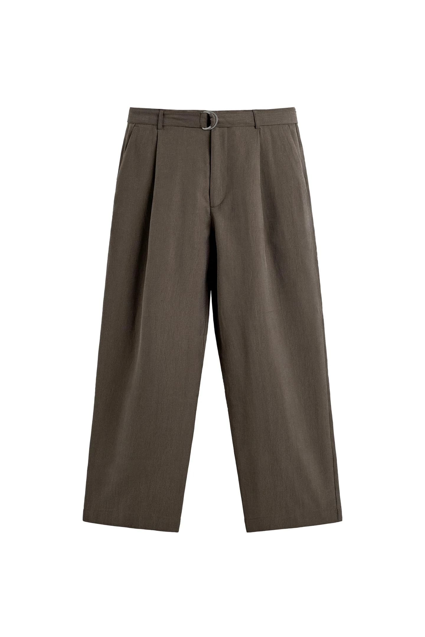 СВОБОДНЫЕ БРЮКИ С ПОЯСОМ - фото 5