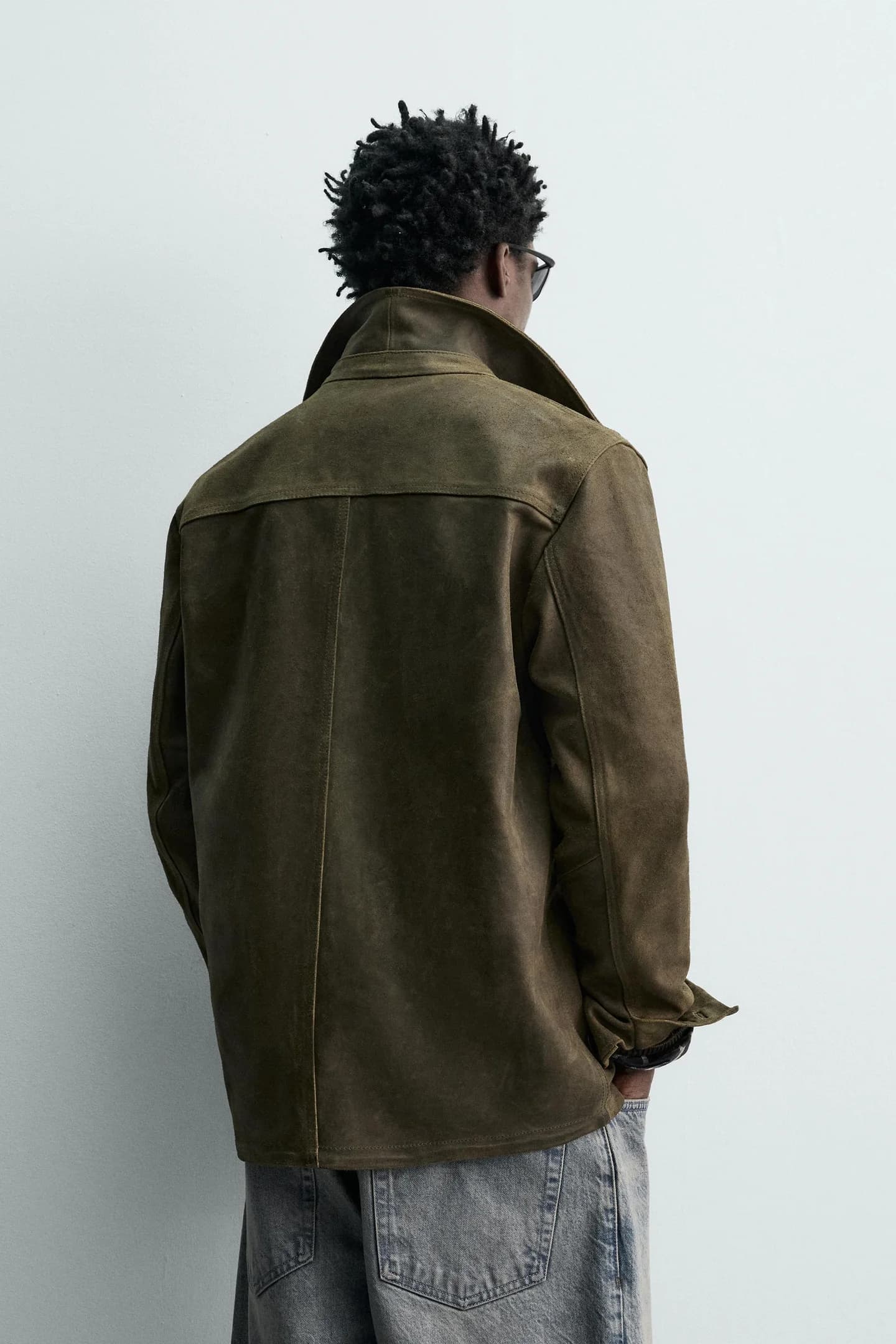 КУРТКА ИЗ ЗАМШИ С ВИНТАЖНЫМ ЭФФЕКТОМ - фото 3