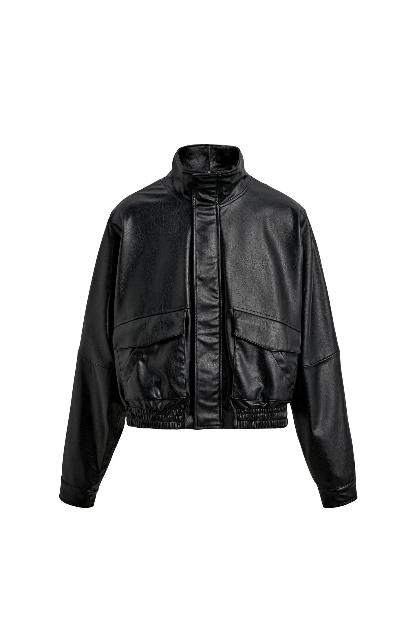 КОРОТКАЯ КУРТКА ИЗ ИСКУССТВЕННОЙ КОЖИ - фото 3