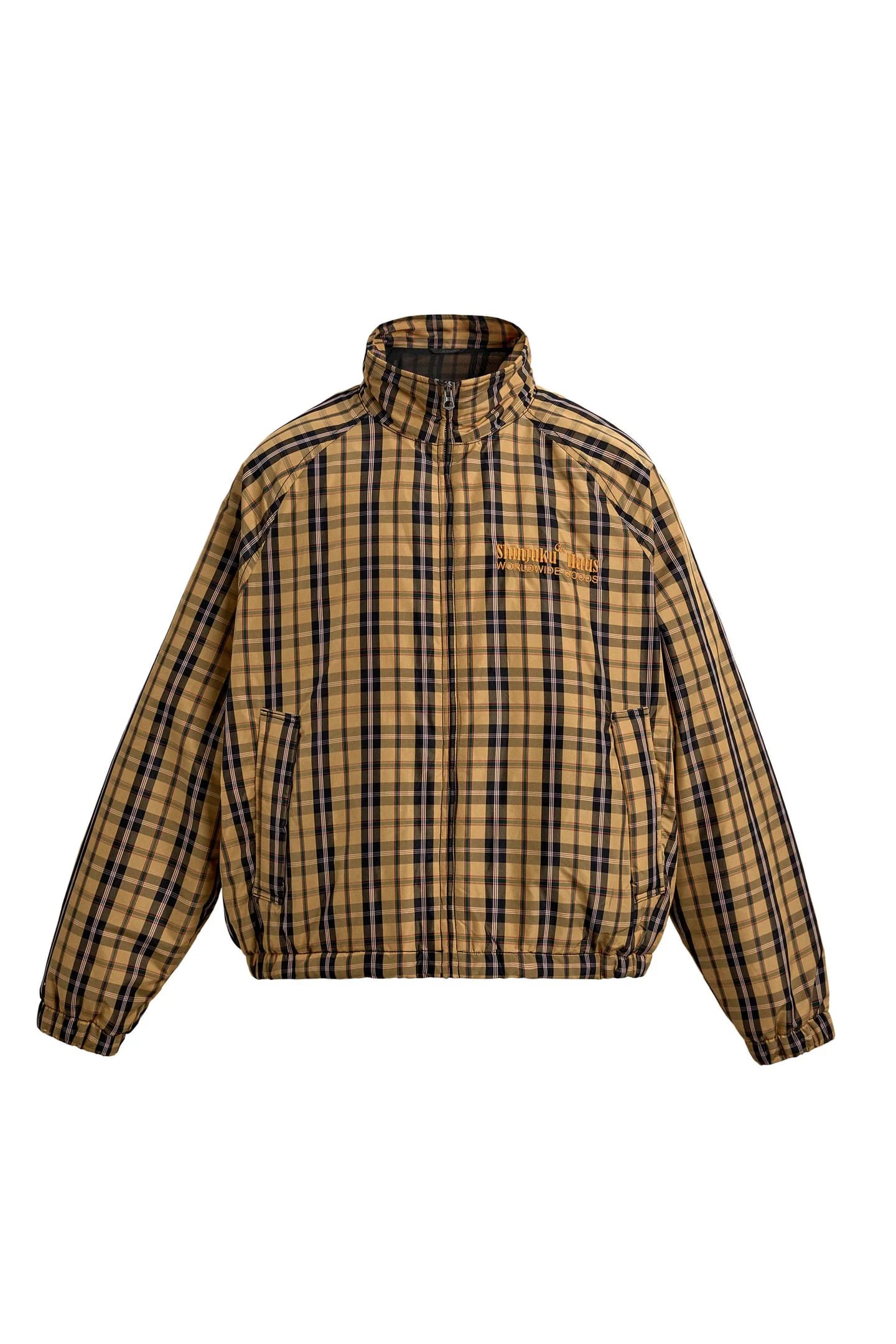 КУРТКА БОКСИ ИЗ ТКАНИ В ТЕХНИЧЕСКУЮ КЛЕТКУ - фото 3